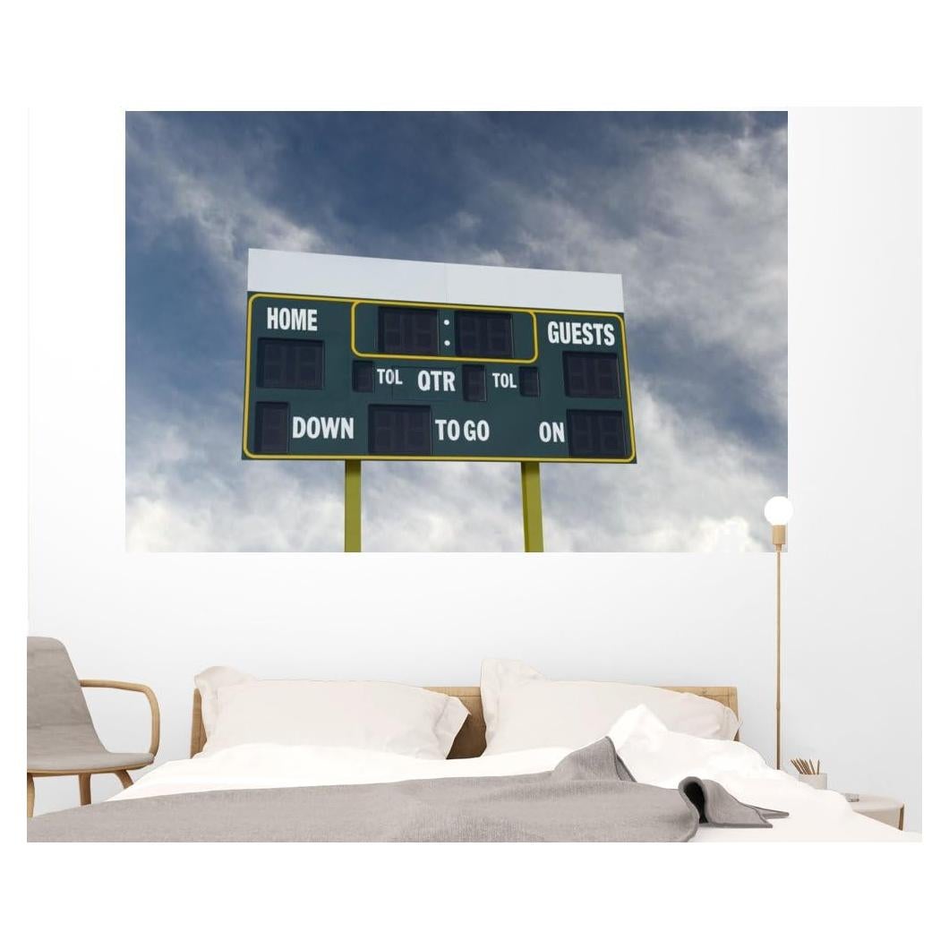 Tablero de Puntaje Fútbol Americano Wallmonkeys 182.88x121.92 cm