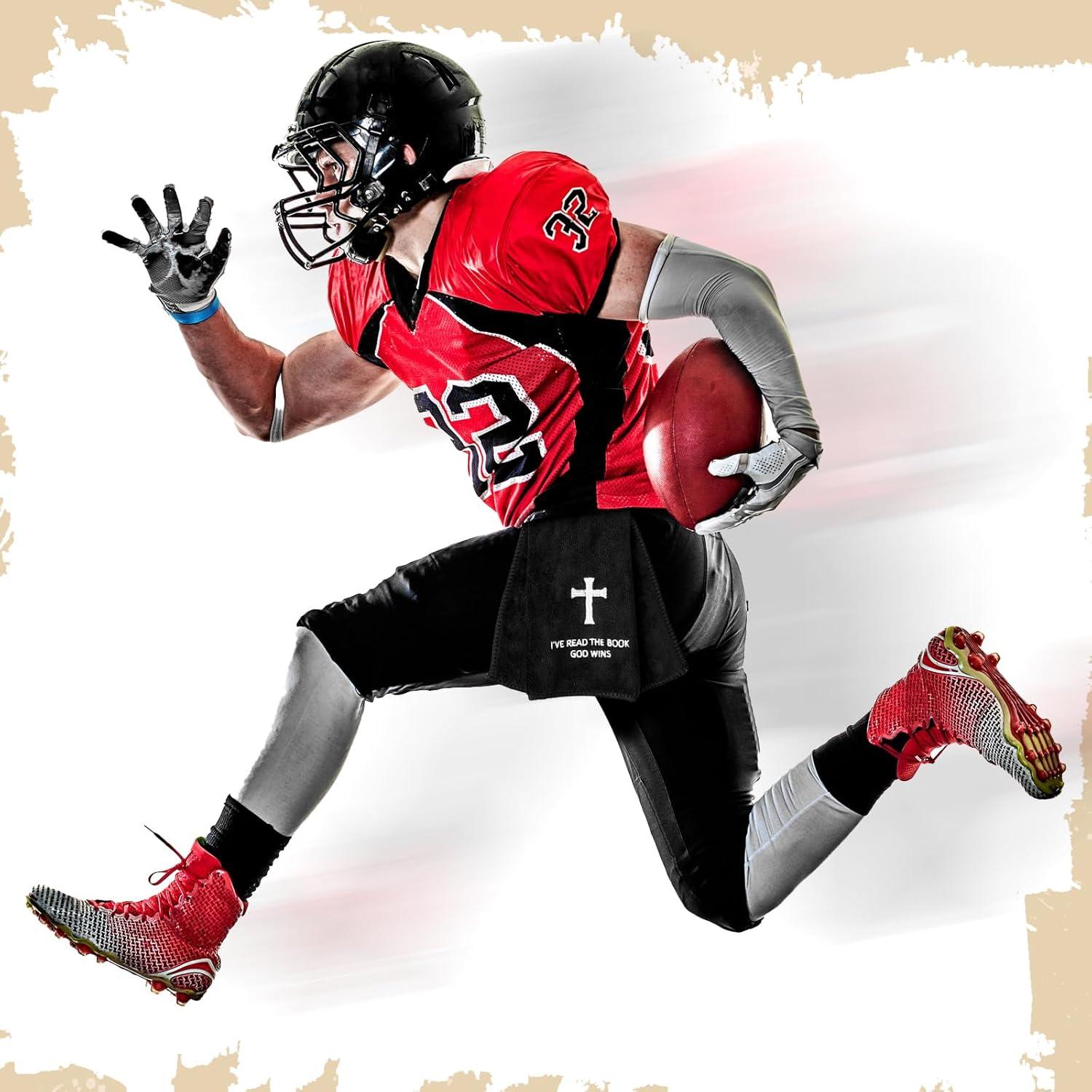 Toalla de Fútbol VitalCozy 2 Pcs Algodón Cruz Cristiana 36.8x10.2cm