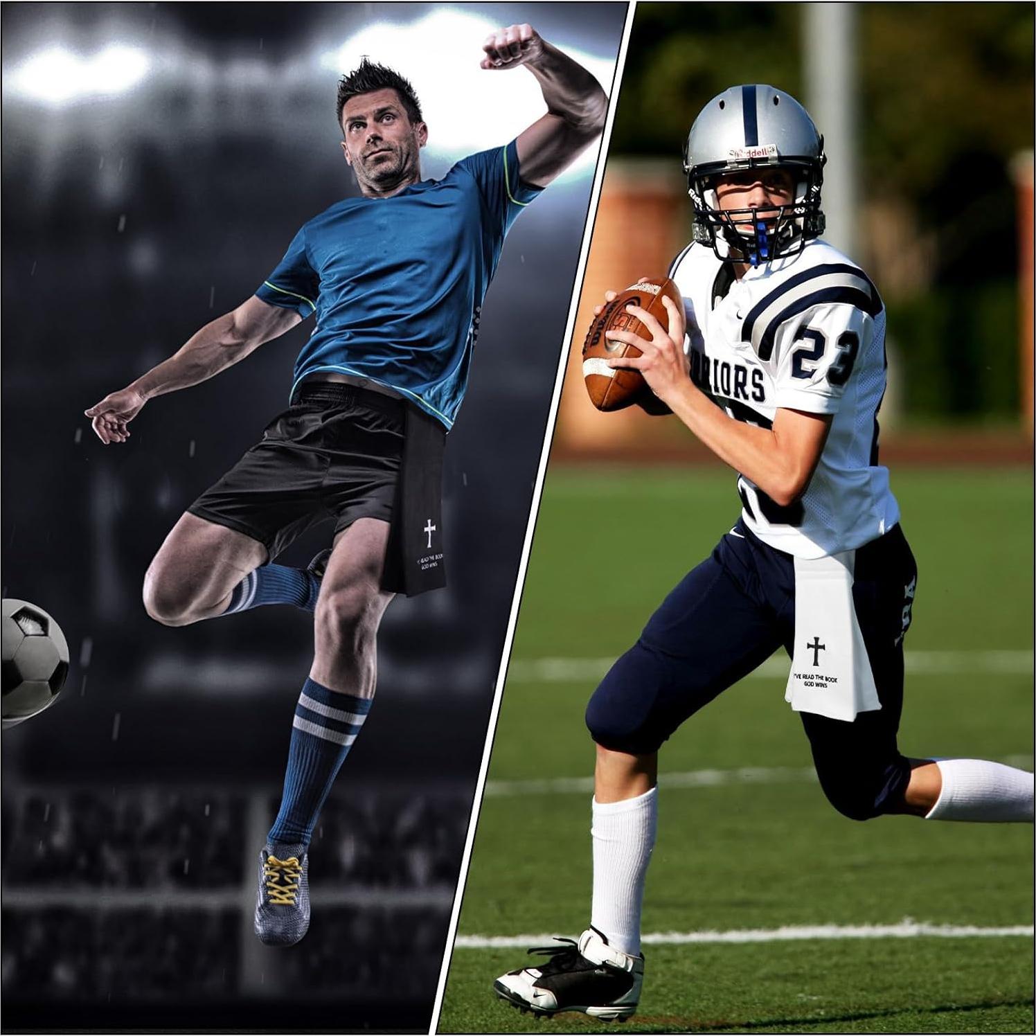 Toalla de Fútbol VitalCozy 2 Pcs Algodón Cruz Cristiana 36.8x10.2cm