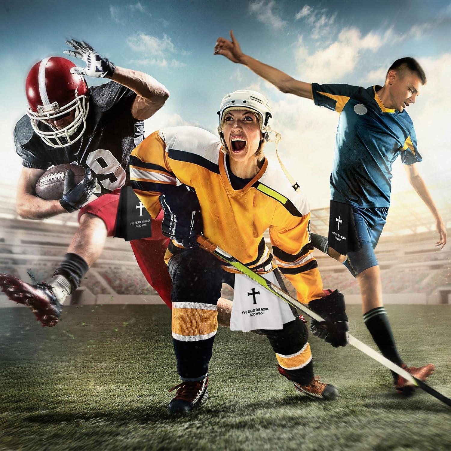 Toalla de Fútbol VitalCozy 2 Pcs Algodón Cruz Cristiana 36.8x10.2cm