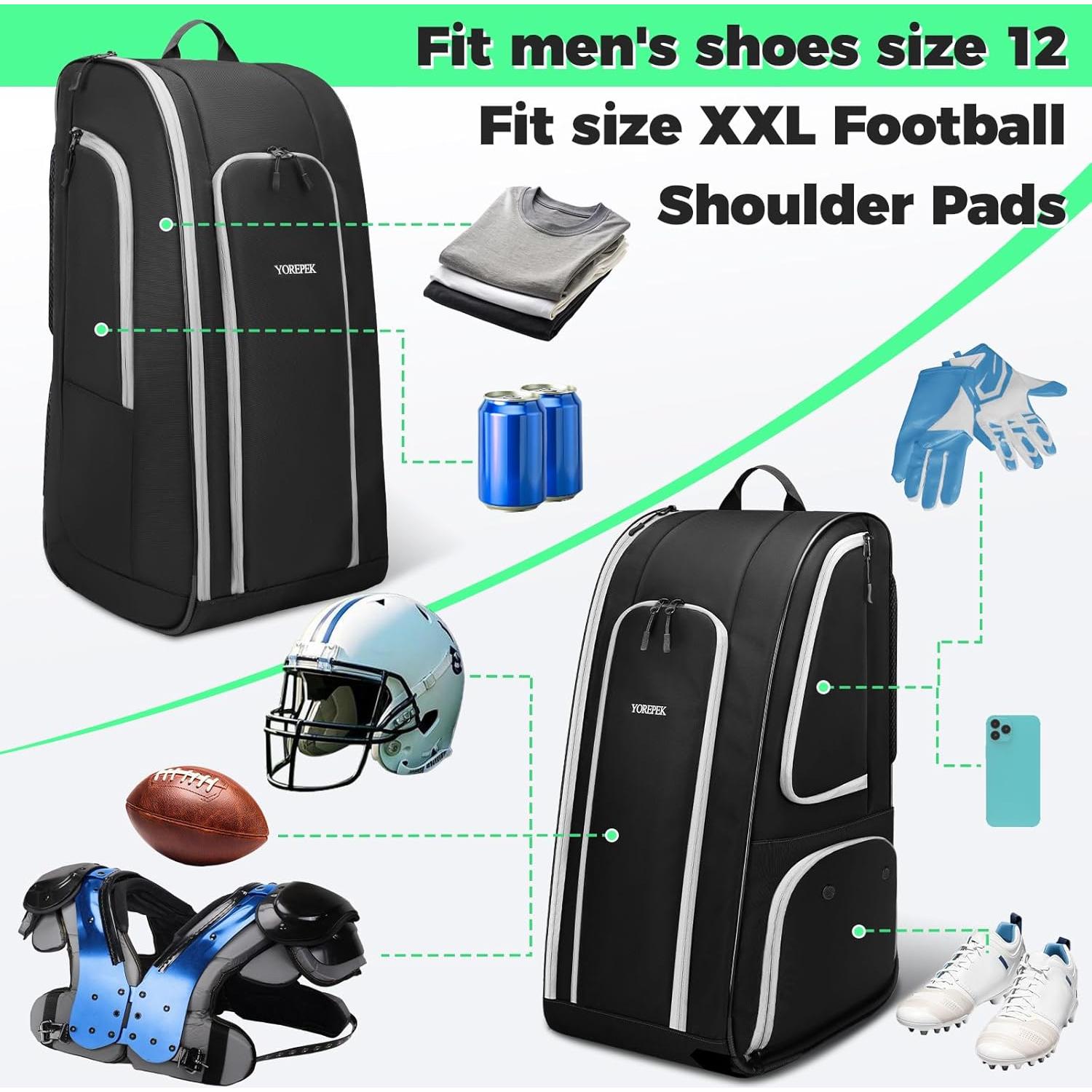 Mochila de Fútbol YOREPEK con Compartimento para Zapatos