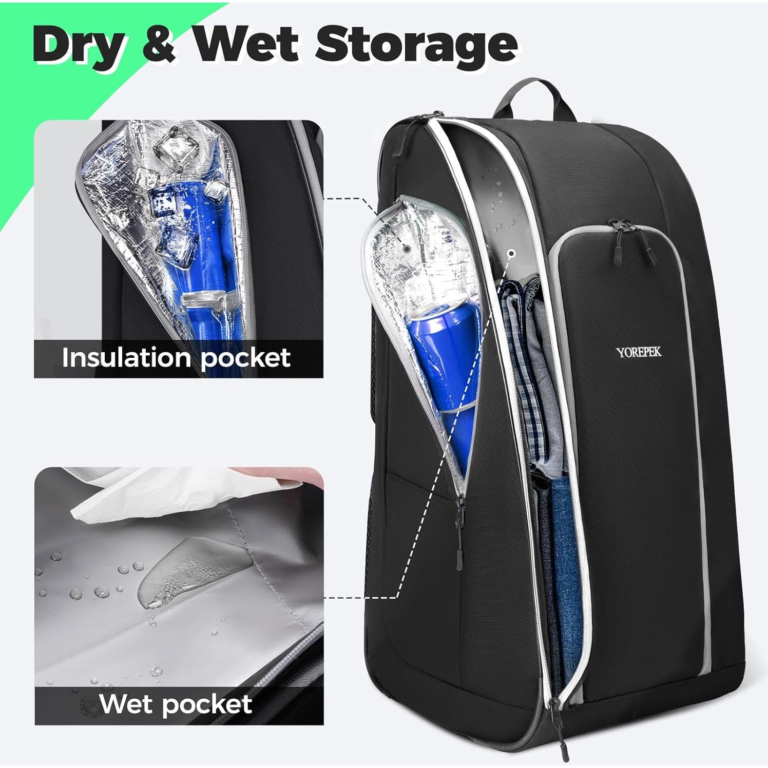 Mochila de Fútbol YOREPEK con Compartimento para Zapatos