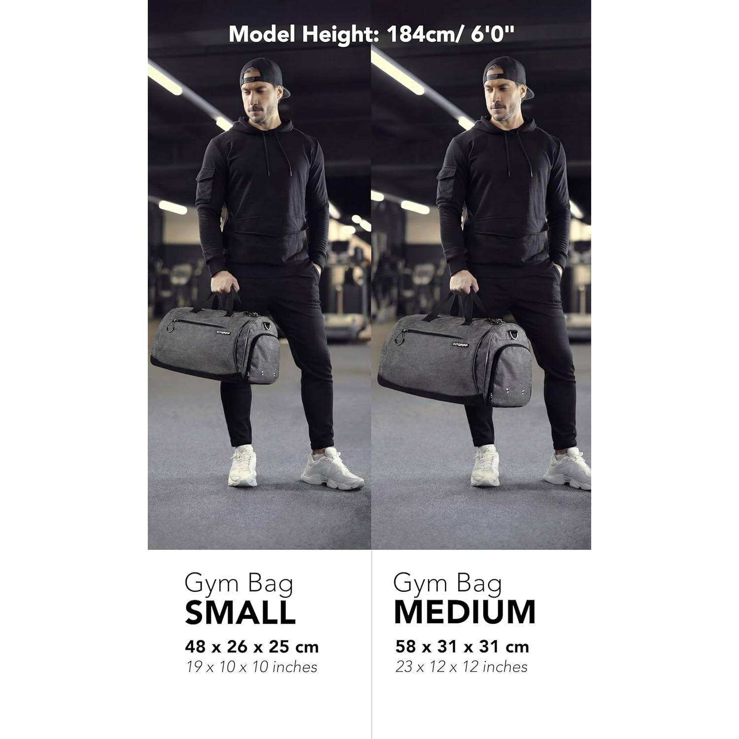 Bolsa de gimnasio Fitgriff 48x26x25cm unisex con compartimentos