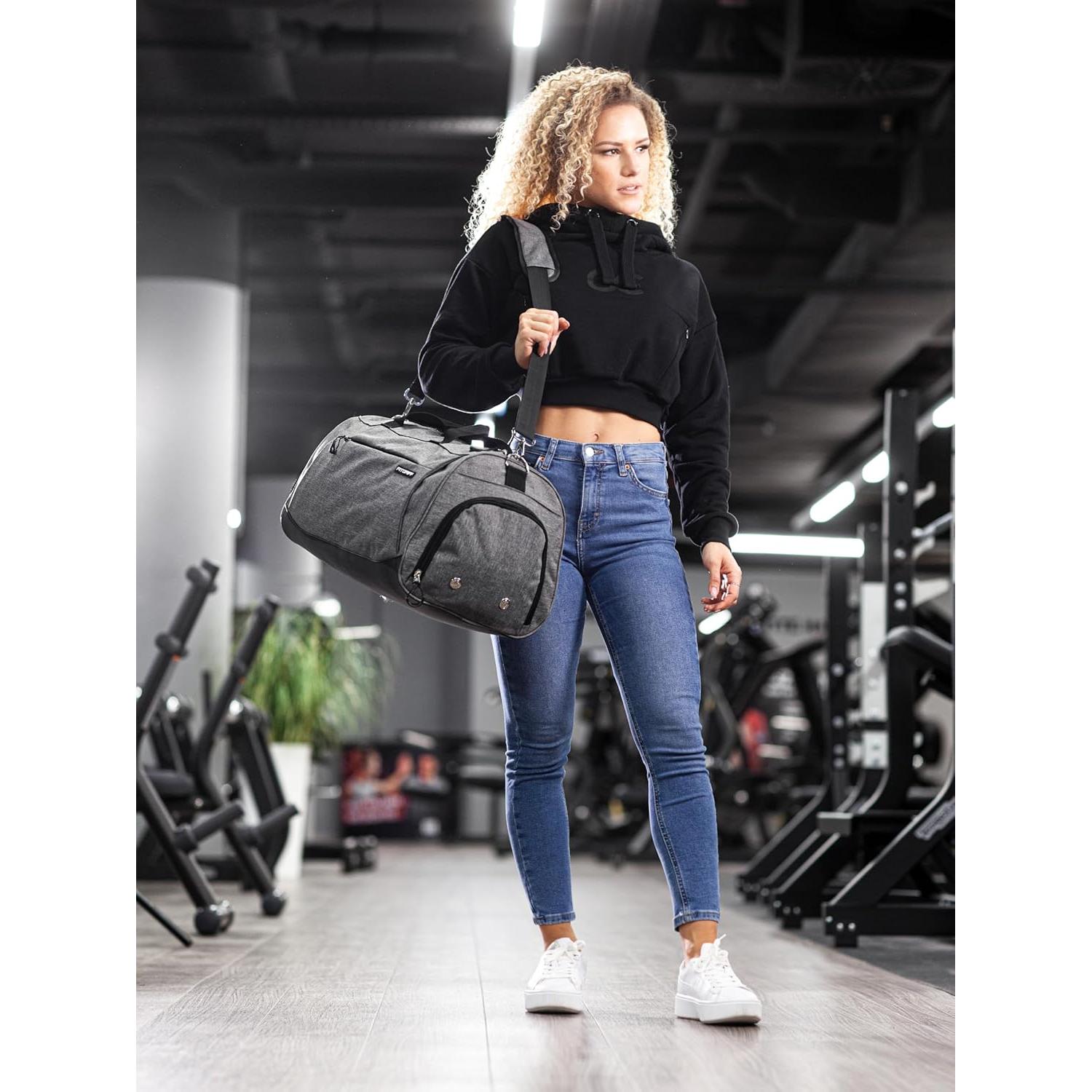 Bolsa de gimnasio Fitgriff 48x26x25cm unisex con compartimentos