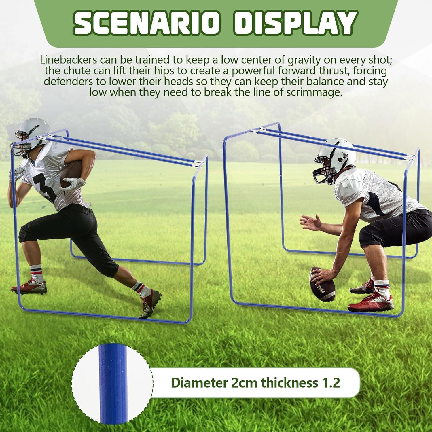 Chute de Lineman Liliful para Entrenamiento de Fútbol - Azul