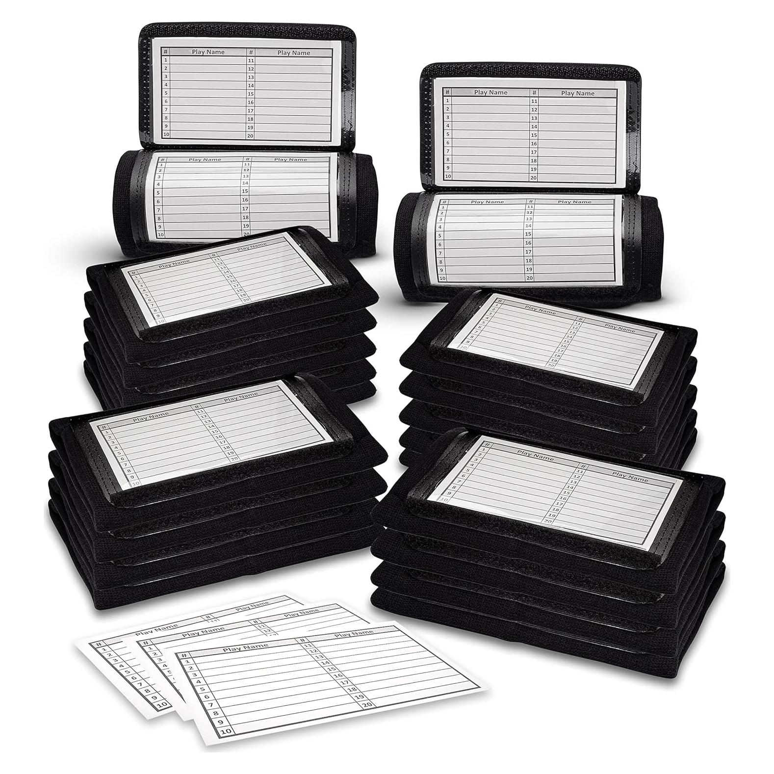 Banda de muñeca para mariscales de campo GSM Brands - 20 unidades - Negro