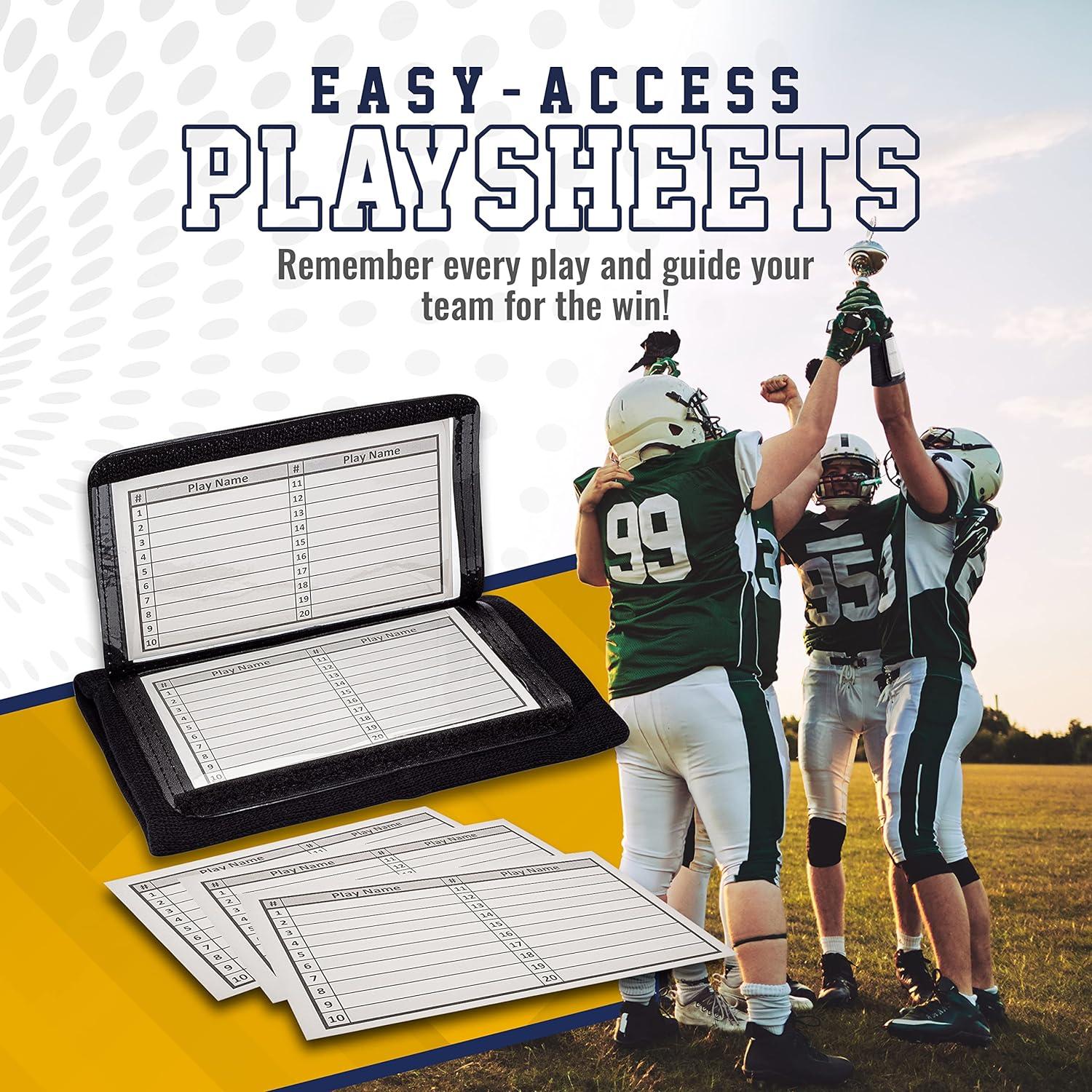 Banda de muñeca para mariscales de campo GSM Brands - 20 unidades - Negro