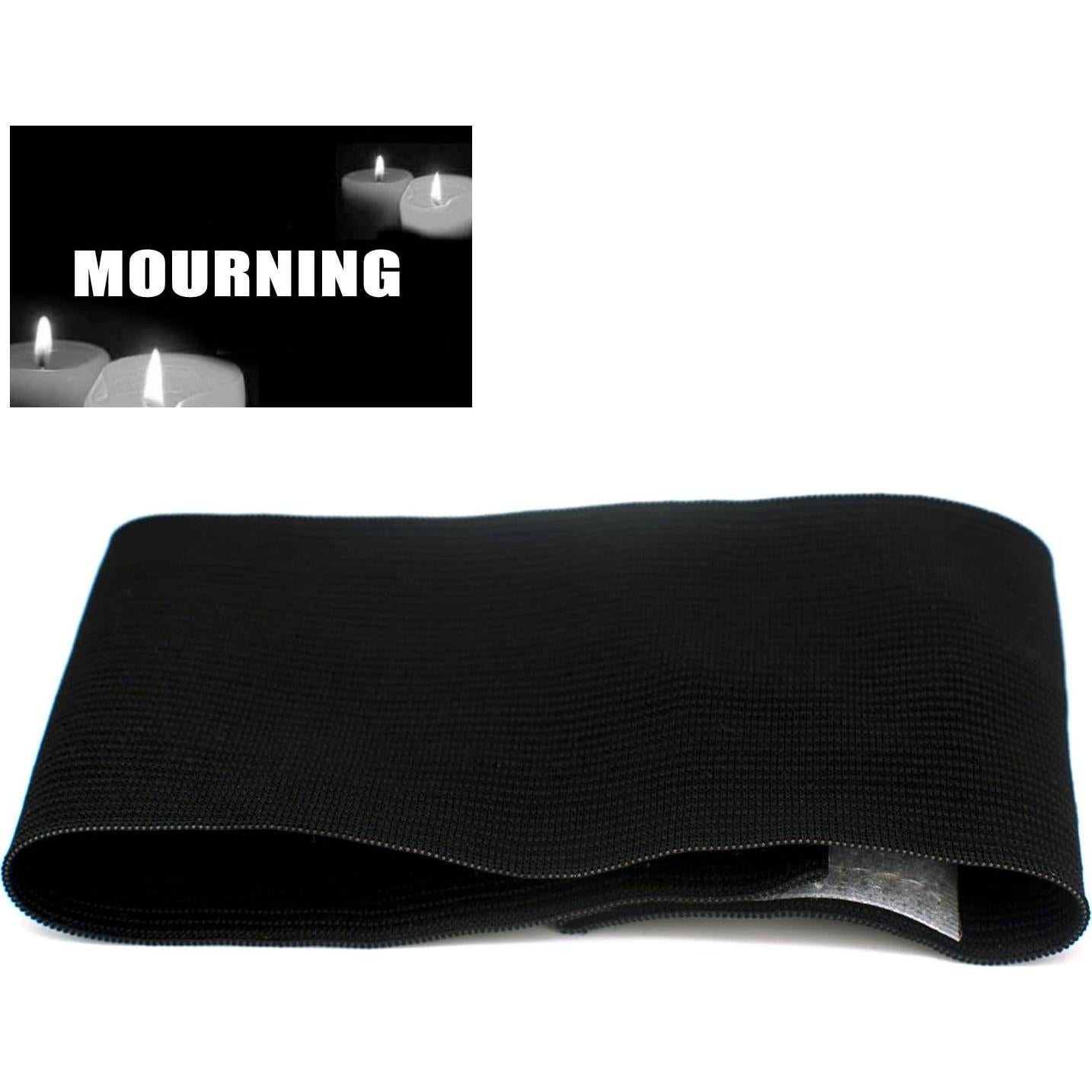 Banda de Luto Negra Wrzbest Ajustable 33x7 cm - 11 Piezas