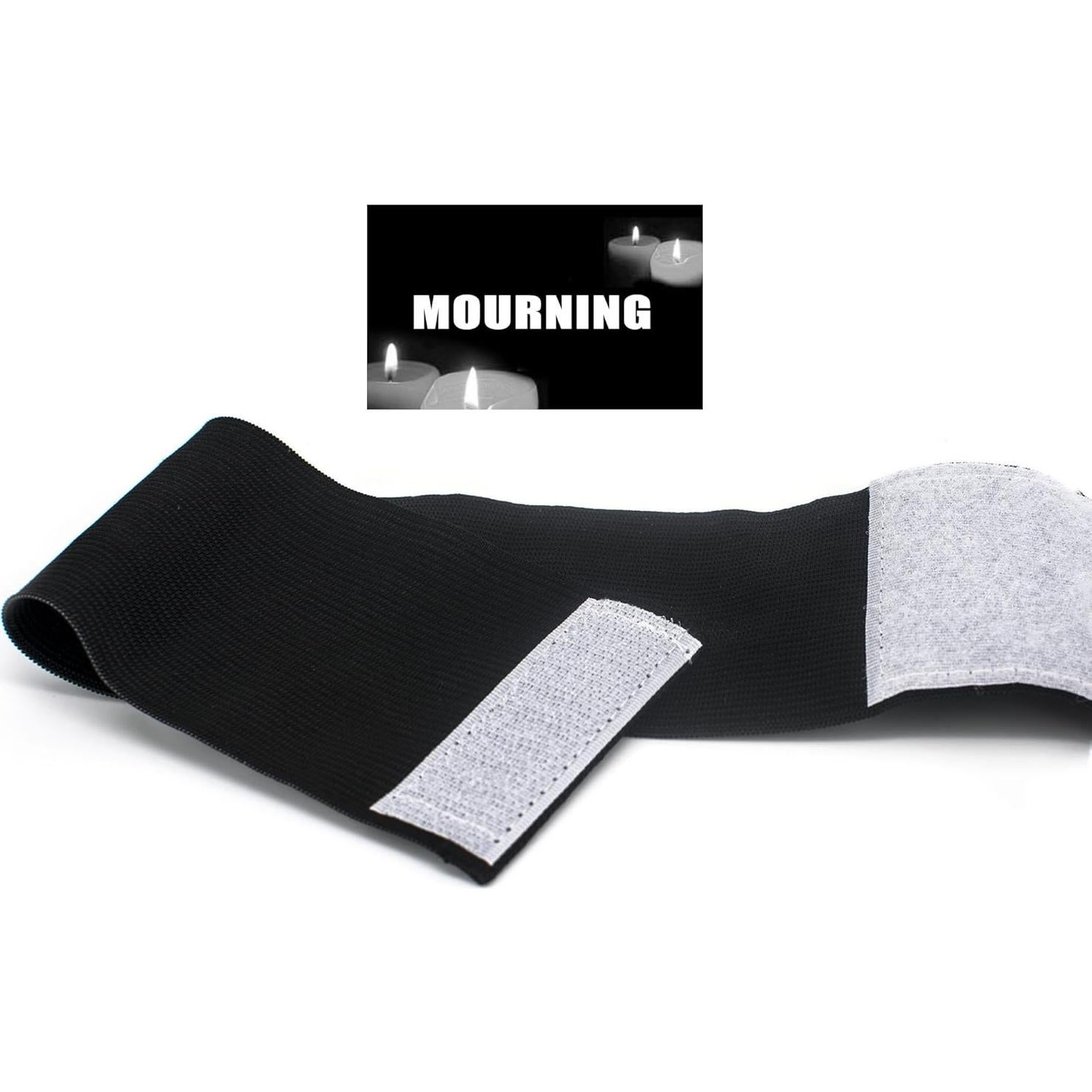 Banda de Luto Negra Wrzbest Ajustable 33x7 cm - 11 Piezas