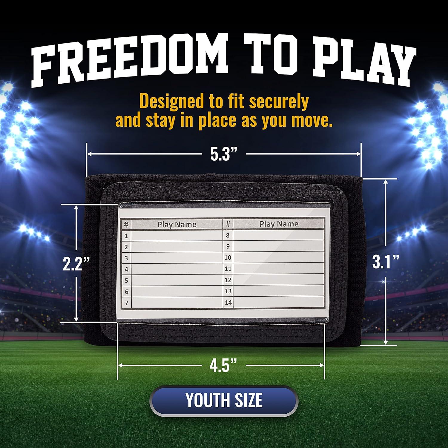 Banda de muñeca juvenil GSM Brands para fútbol americano - 20 unidades