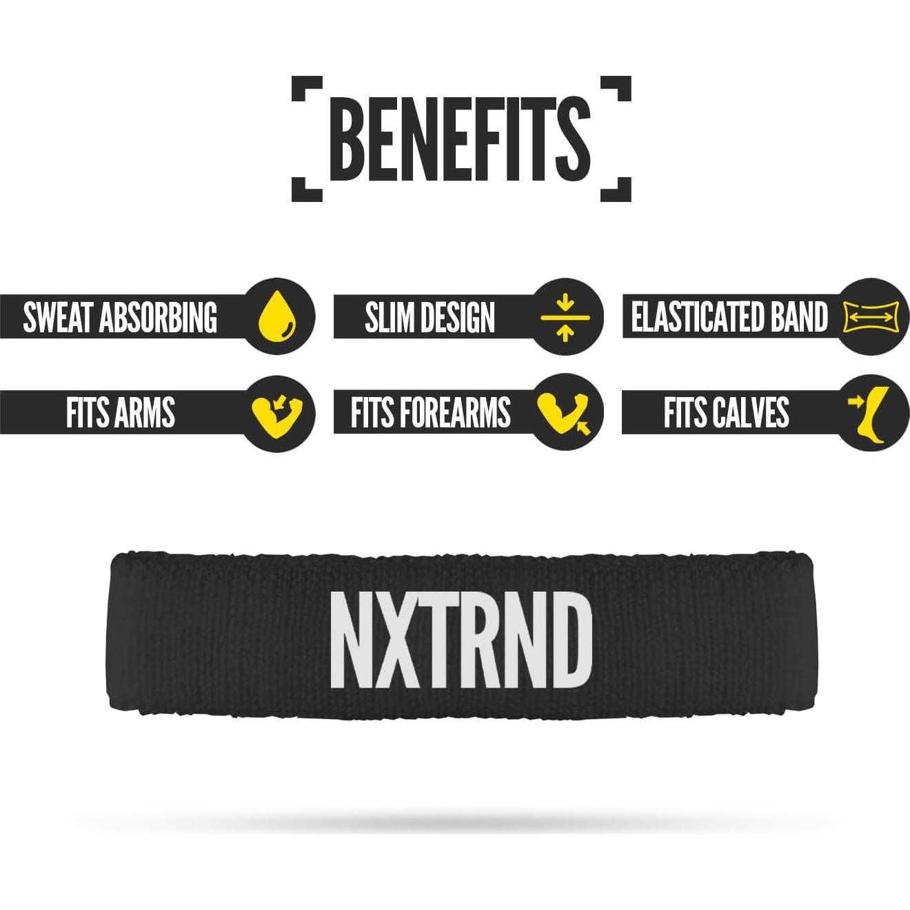 Banda para Bíceps NXT NXTRND - Muñequera Absorbente de Sudor