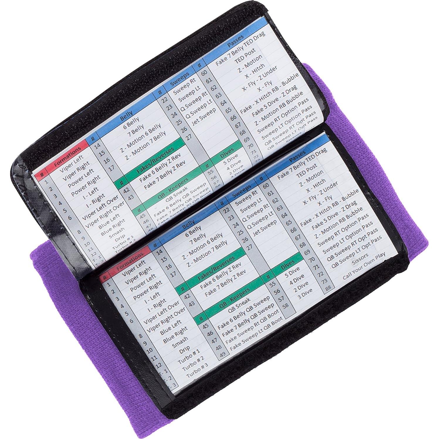 Brazalete de Juego WristCoaches - Libro de Jugadas para Fútbol y Softbol - Tamaño Juvenil