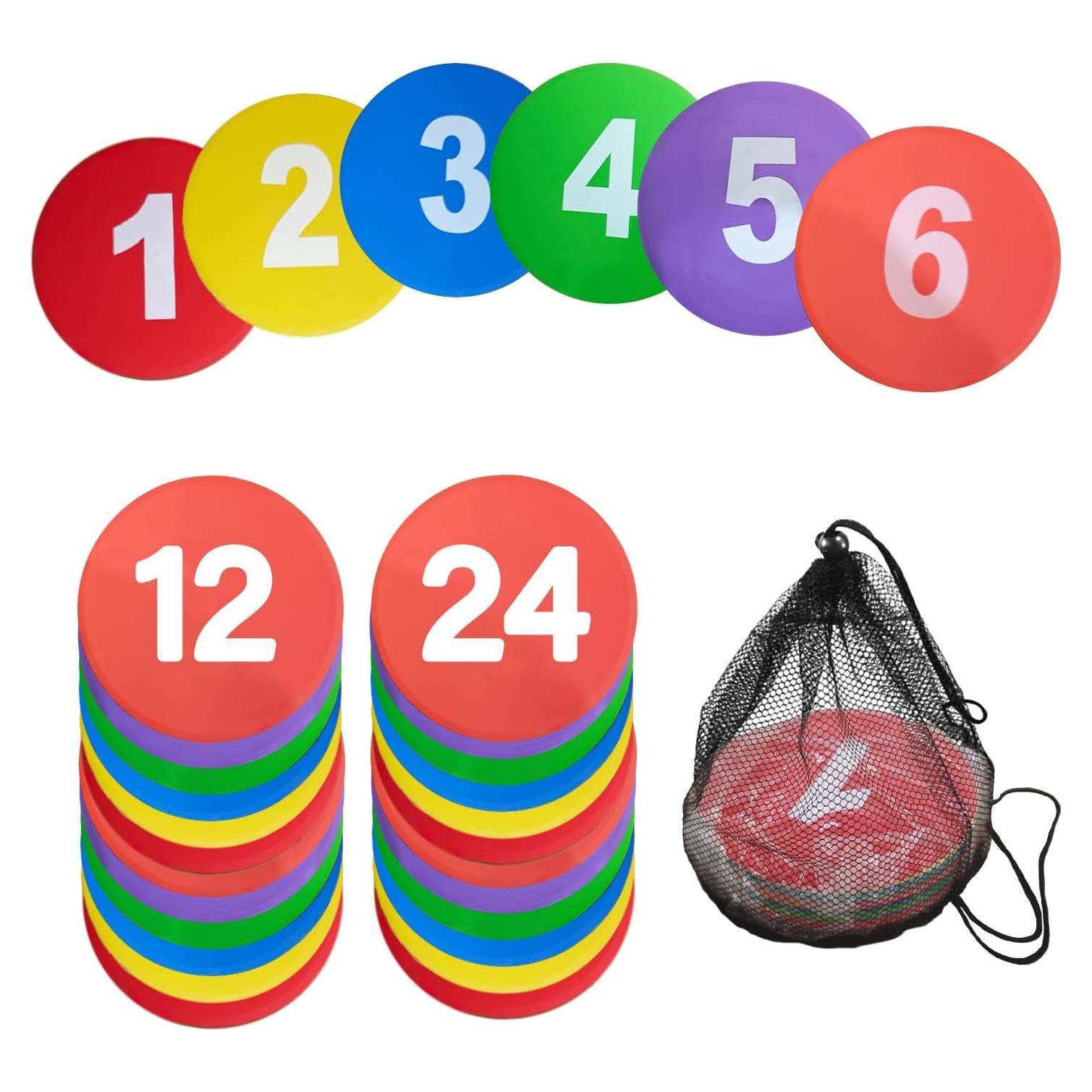 Marcadores de Piso Antideslizantes TNZMART 24 Pcs 18 cm