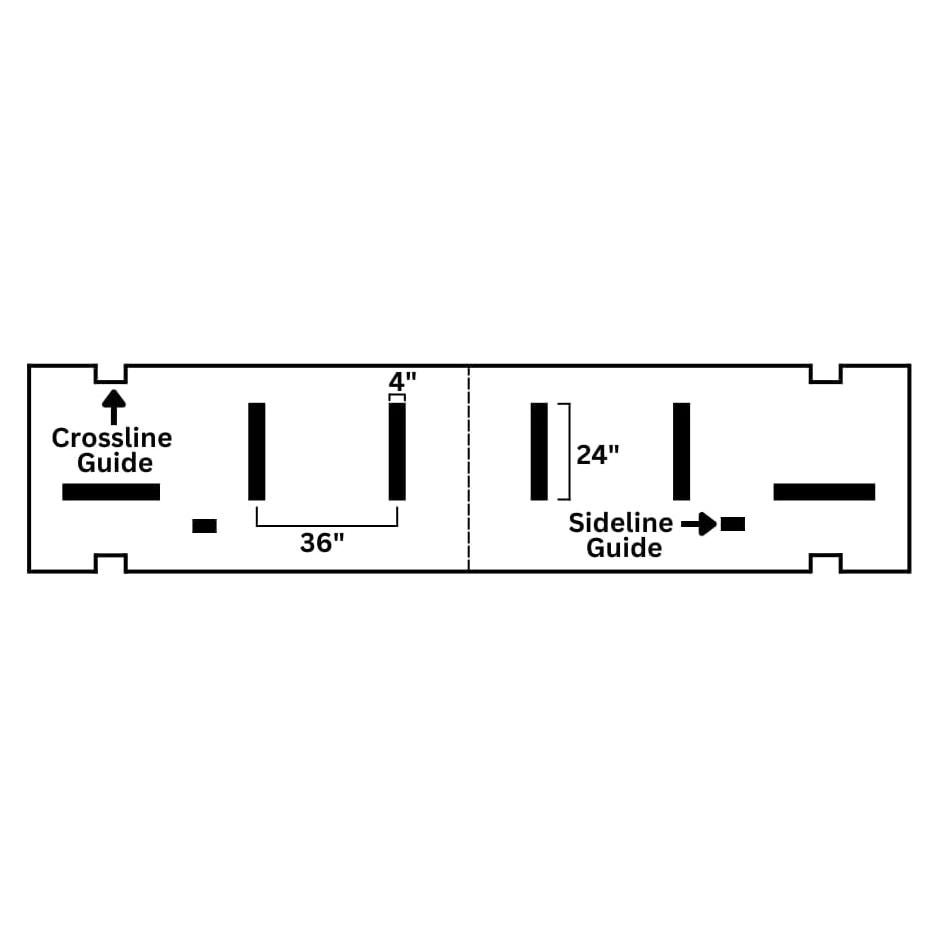 Plantilla de Campo de Fútbol Newstripe Hash Deluxe 1/8" Duradera