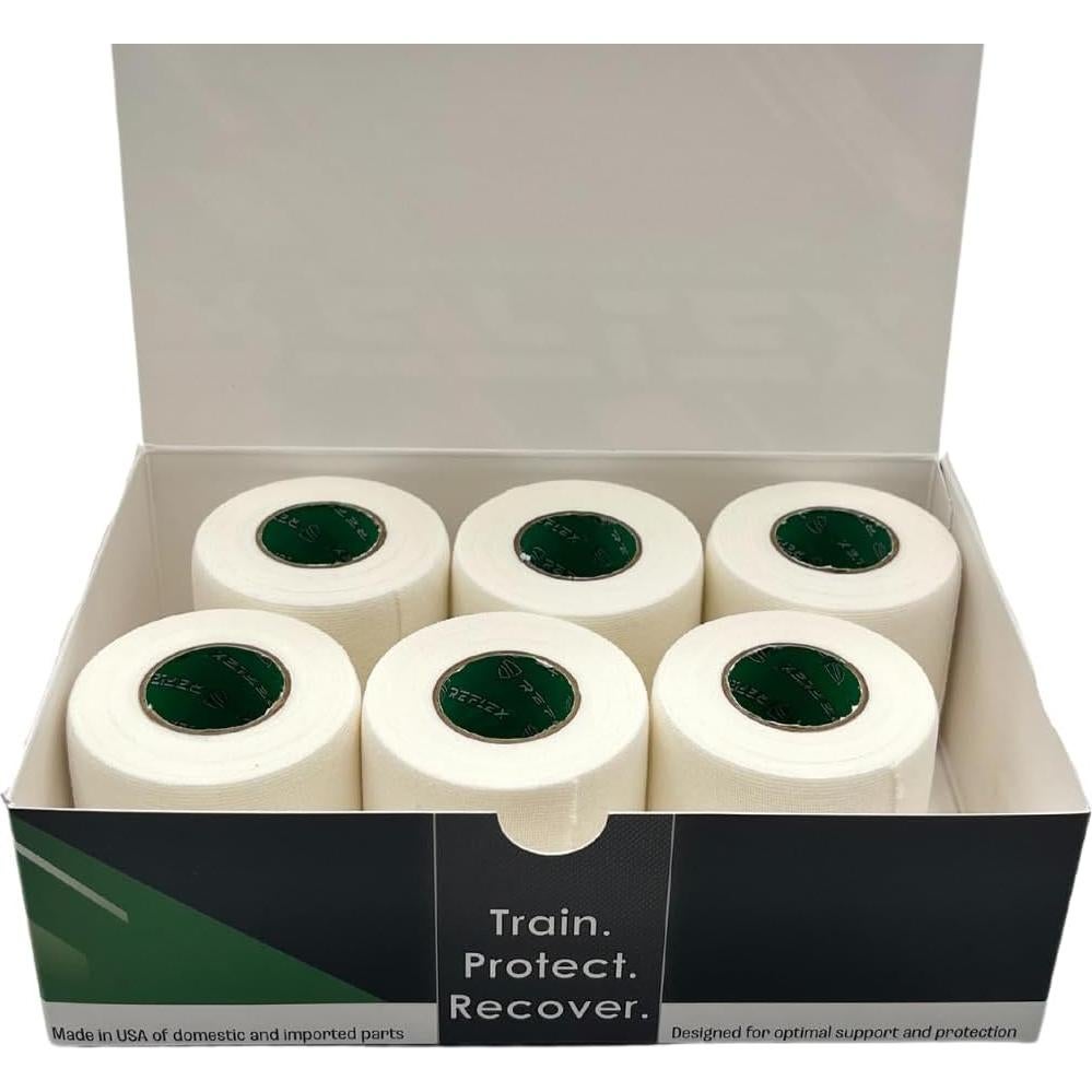 Cinta Atlética Elástica SHIELD 5.08cm Blanca - Paquete de 6