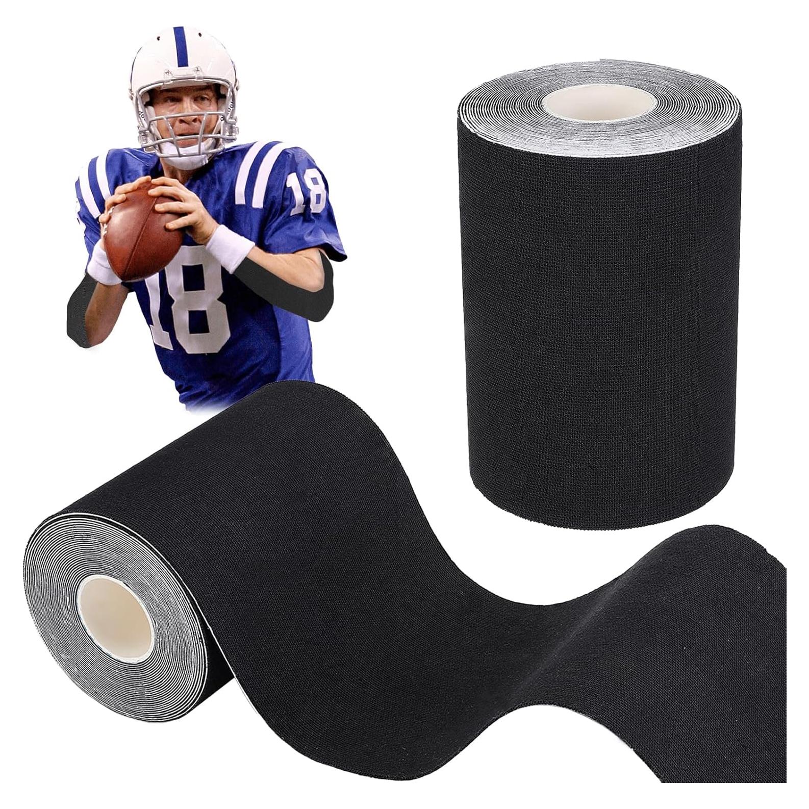 Cinta Atlética Autoadhesiva Biggun Negra 10m - 2 Rollos