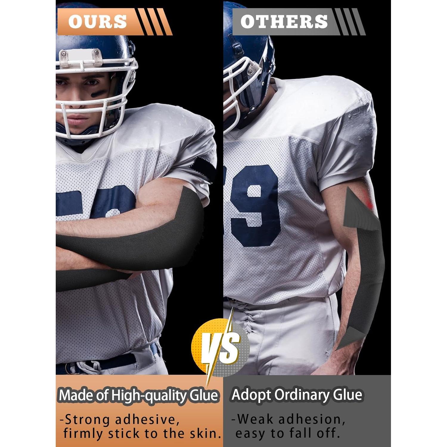 Cinta Atlética Autoadhesiva Biggun Negra 10m - 2 Rollos