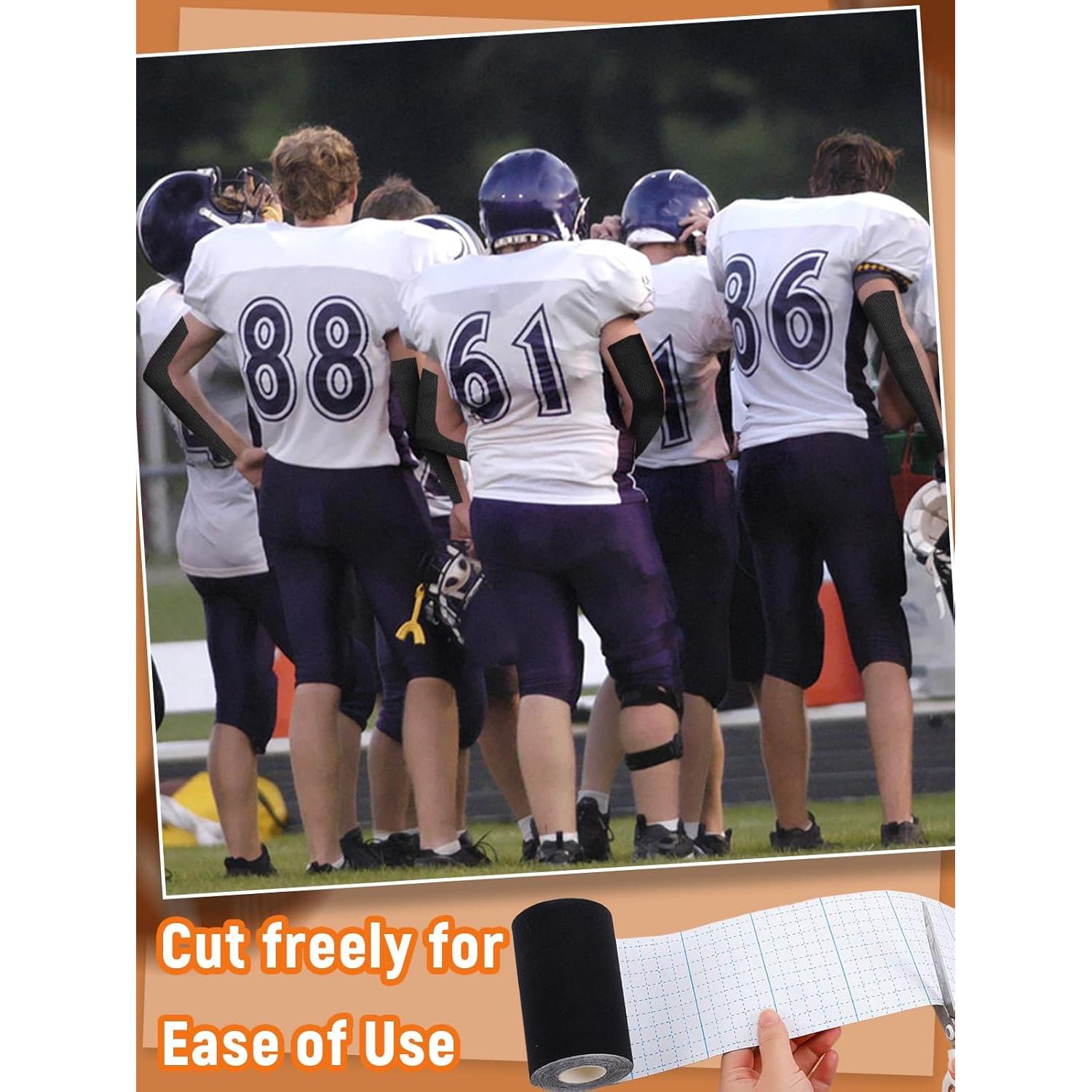 Cinta Atlética Autoadhesiva Biggun Negra 10m - 2 Rollos