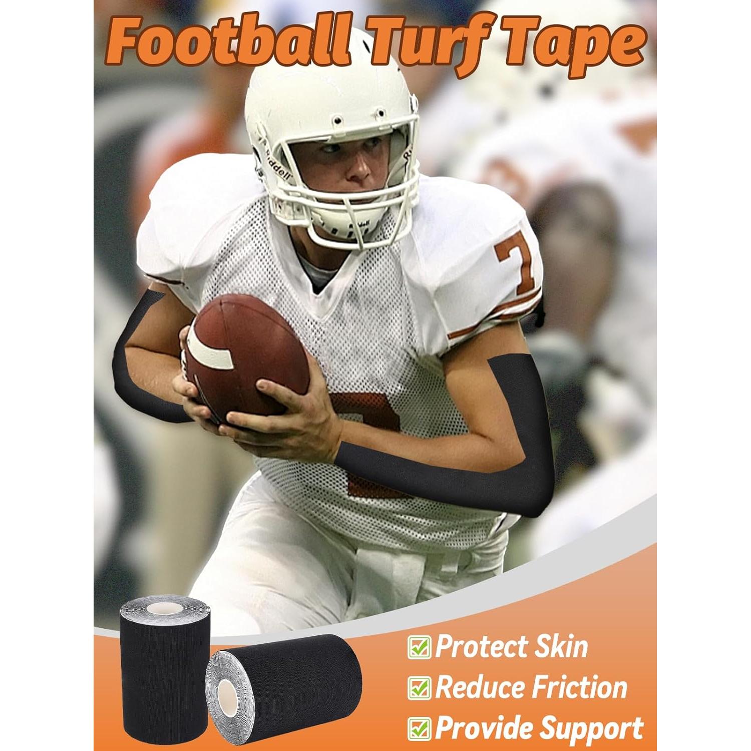 Cinta Atlética Autoadhesiva Biggun Negra 10m - 2 Rollos