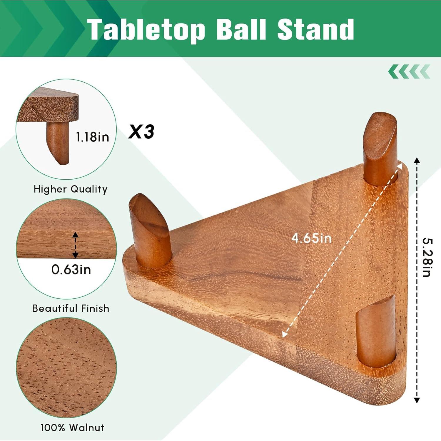 Estante para Pelotas de Madera de Nogal CRNHIGY 13.72x1.68cm
