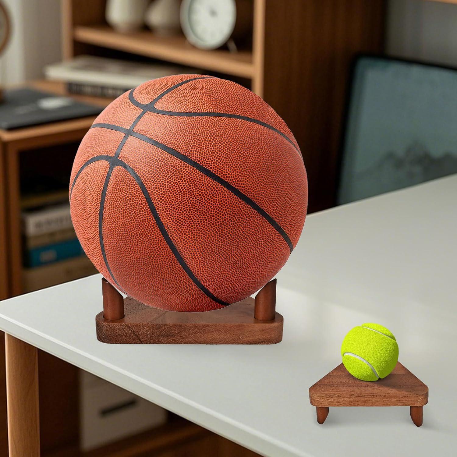 Estante para Pelotas de Madera de Nogal CRNHIGY 13.72x1.68cm