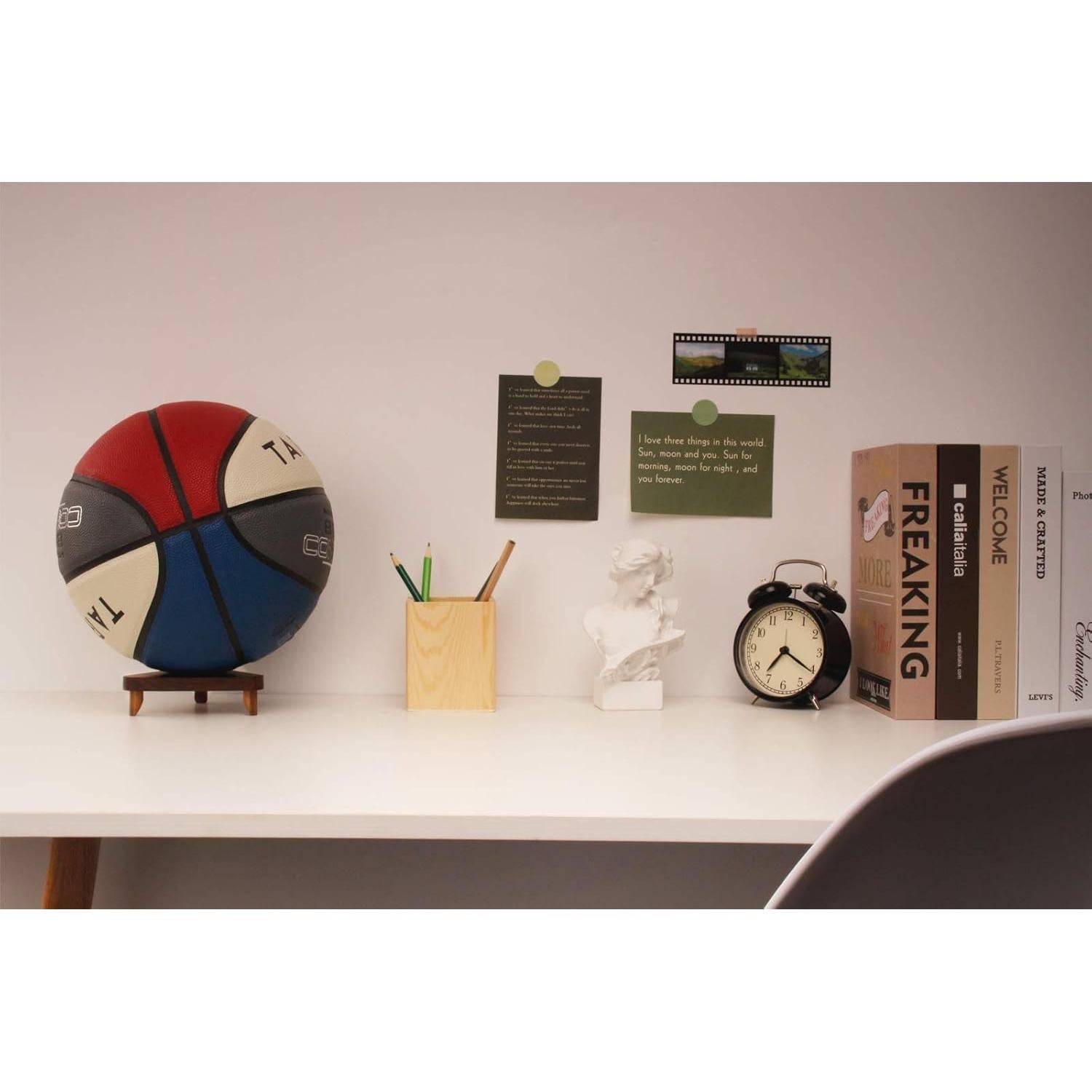 Soporte de Exhibición de Balones LuxRound de Madera Sólida