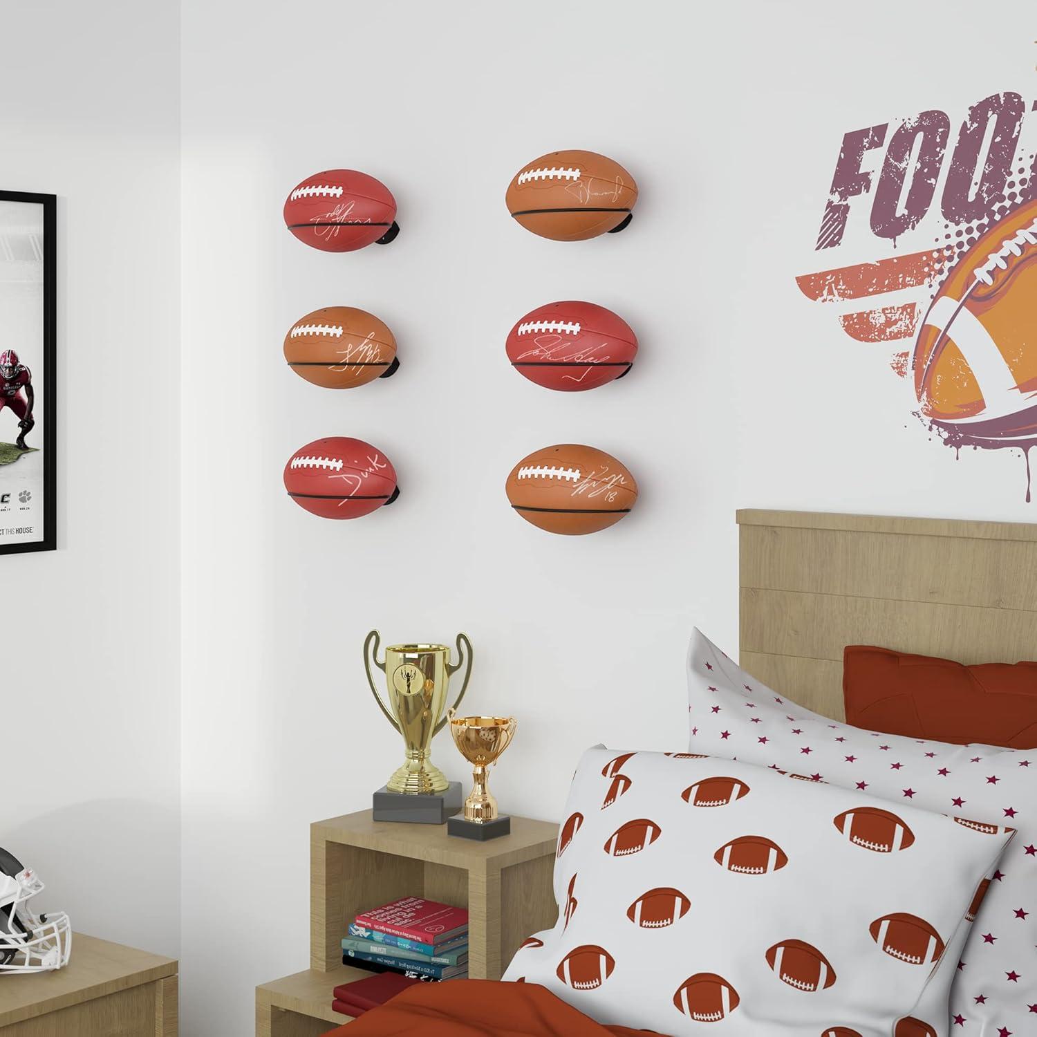 Soporte de Pared Wallniture SPORTA para 6 Balones de Fútbol