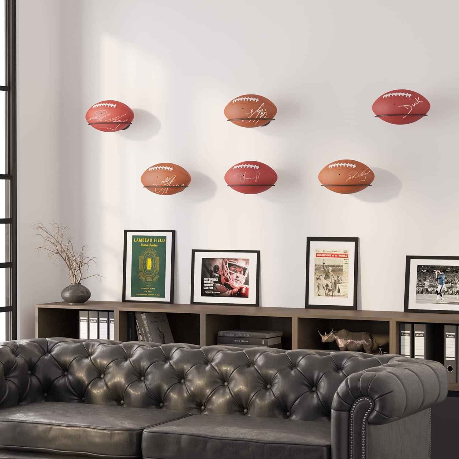 Soporte de Pared Wallniture SPORTA para 6 Balones de Fútbol