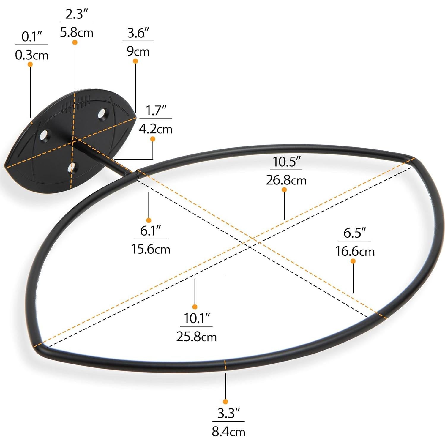 Soporte de Pared Wallniture SPORTA para 6 Balones de Fútbol