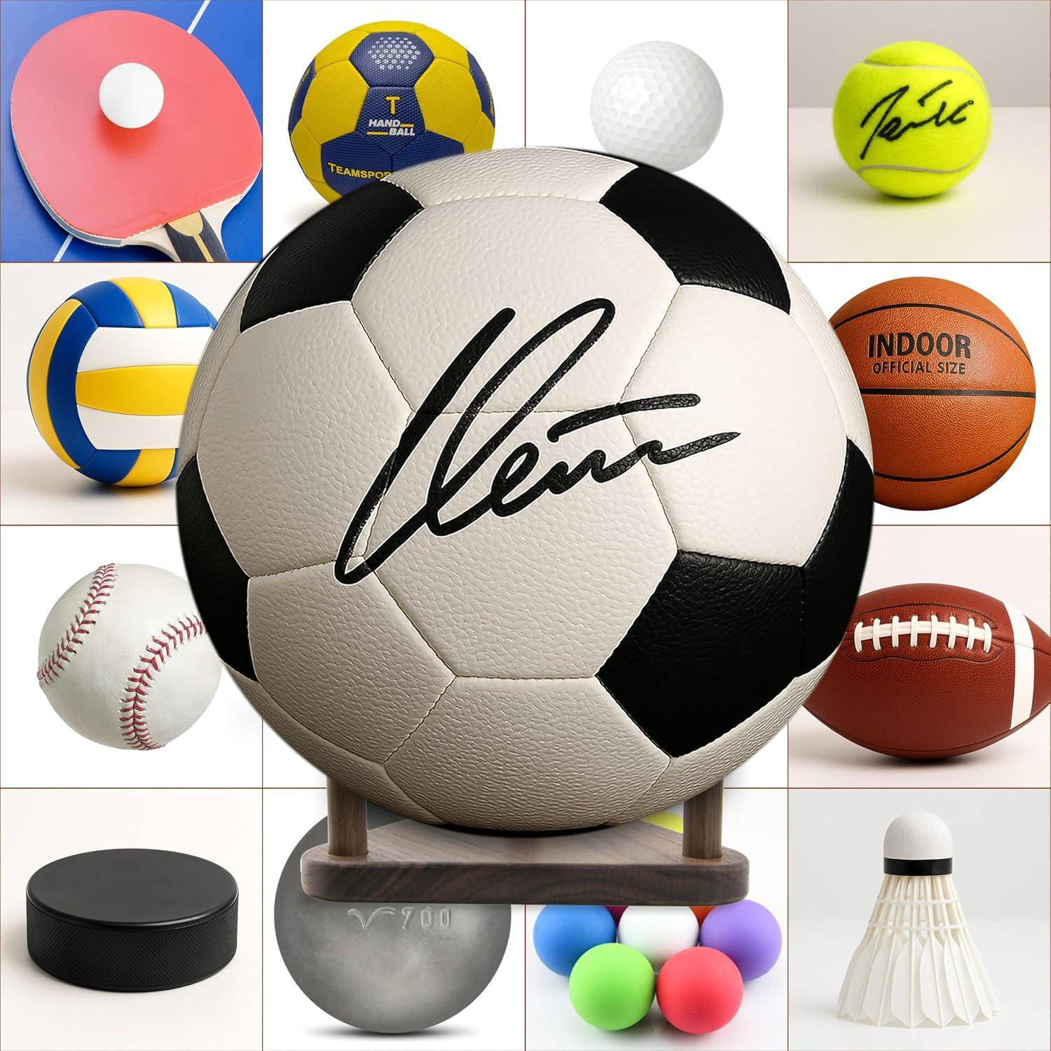 Soporte de Exhibición Triangular Samrion para Balones de Nogal