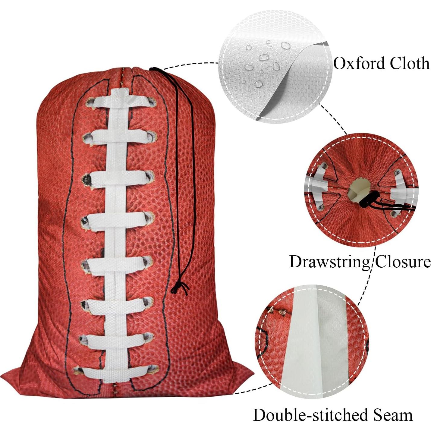 Cesta de Ropa Swono 71x102 cm Plegable con Cuerdas de Fútbol