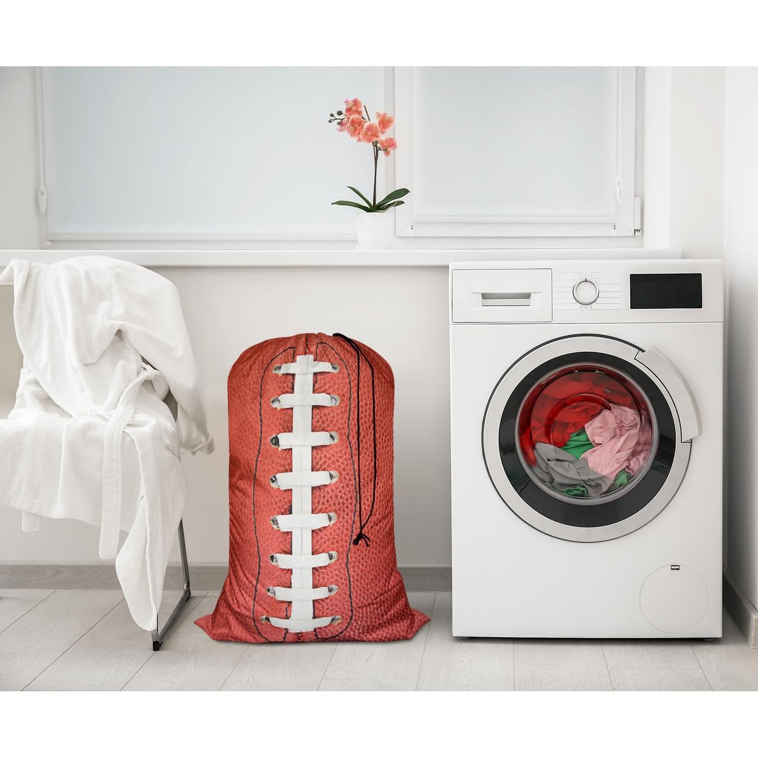 Cesta de Ropa Swono 71x102 cm Plegable con Cuerdas de Fútbol