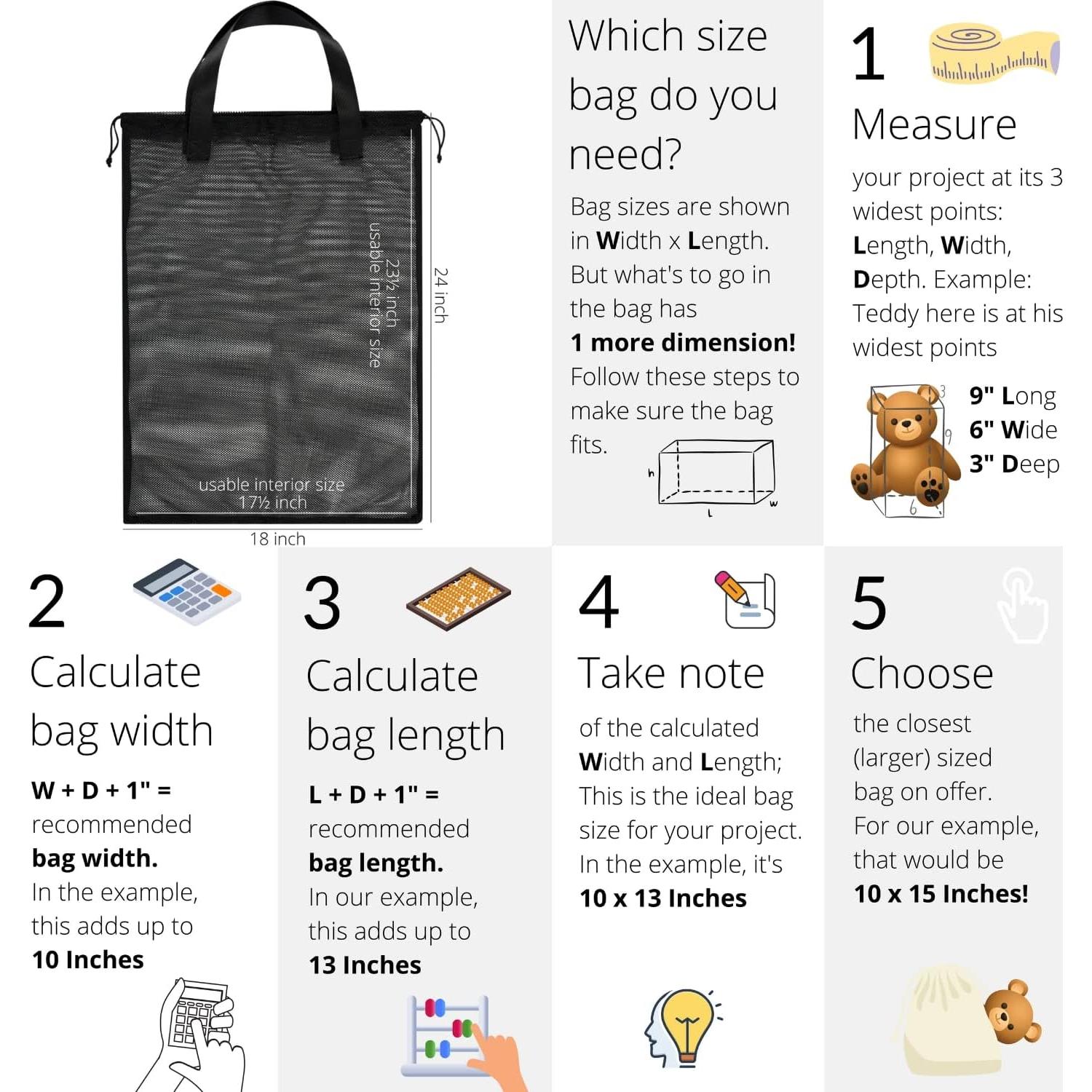 Bolsas de lavandería de malla Sun Life Style 45x61 cm - Juego de 2