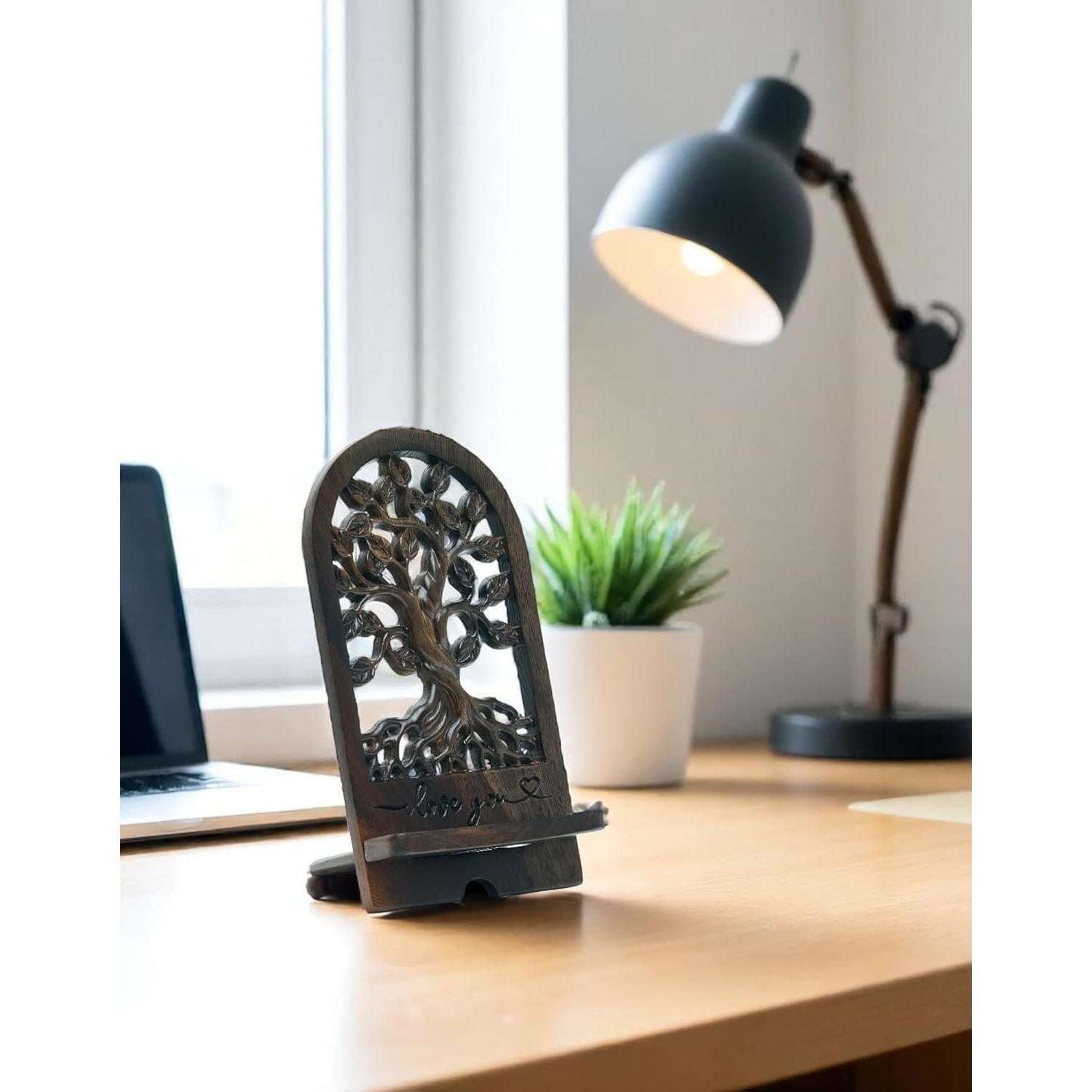Soporte para teléfono de madera Handicraftviet Árbol de la Vida