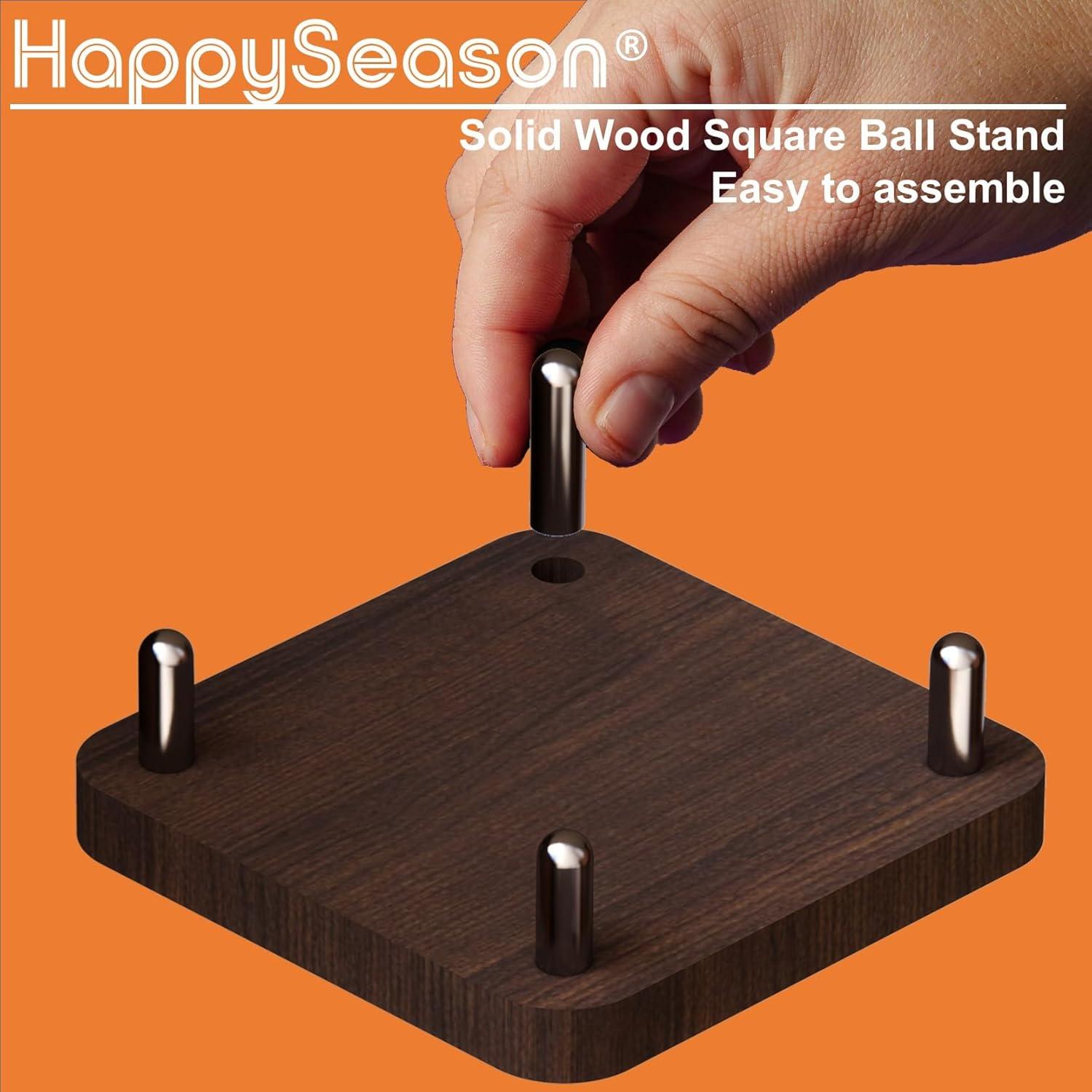 Soporte de Exhibición de Pelotas Happyseason - Madera y Acero