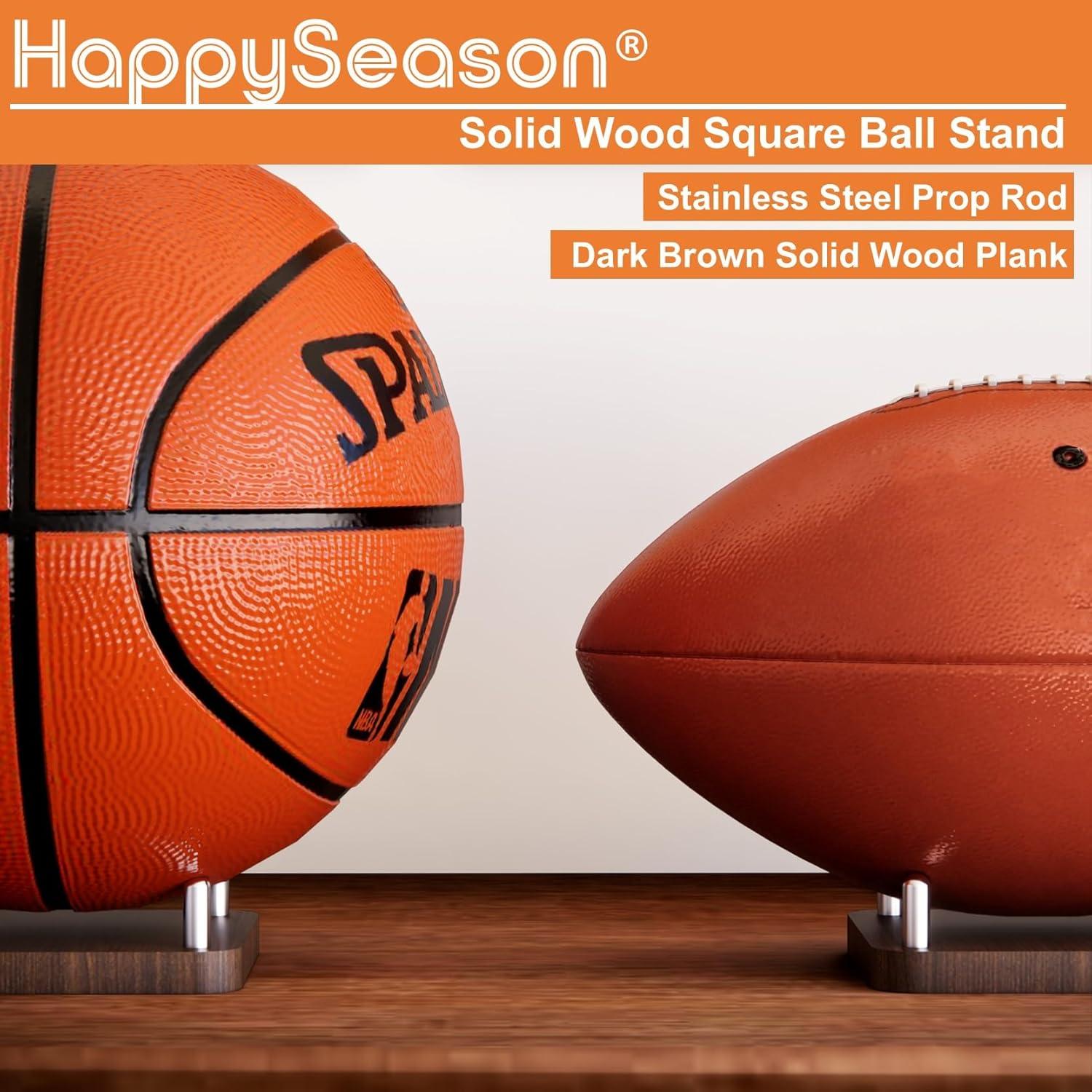 Soporte de Exhibición de Pelotas Happyseason - Madera y Acero