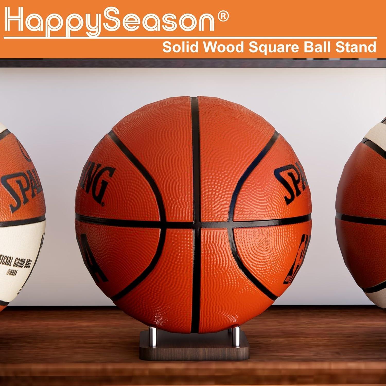 Soporte de Exhibición de Pelotas Happyseason - Madera y Acero