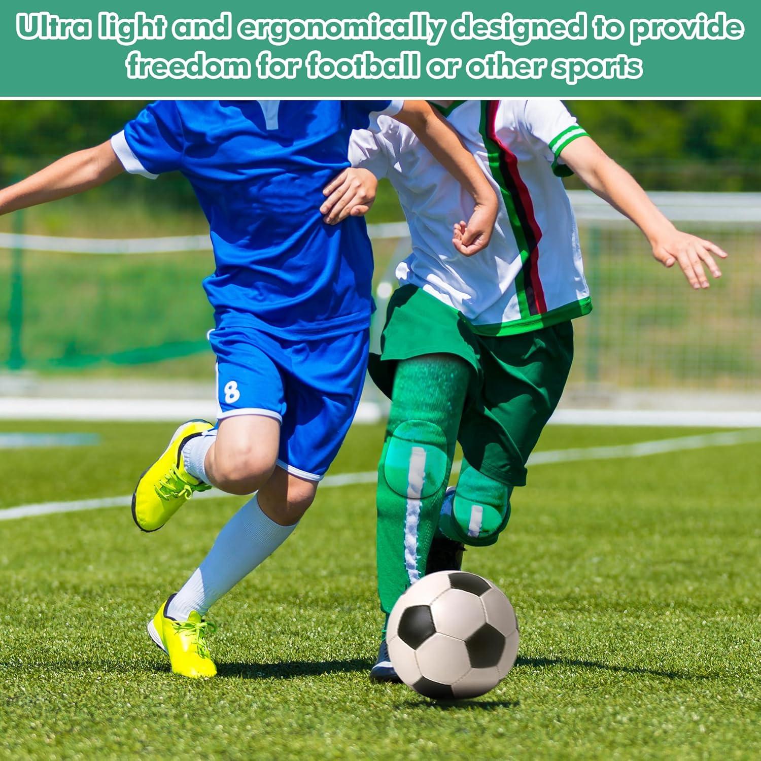 Rodilleras de Fútbol HooLing para Jóvenes - 4 Pcs Ultra Livianas