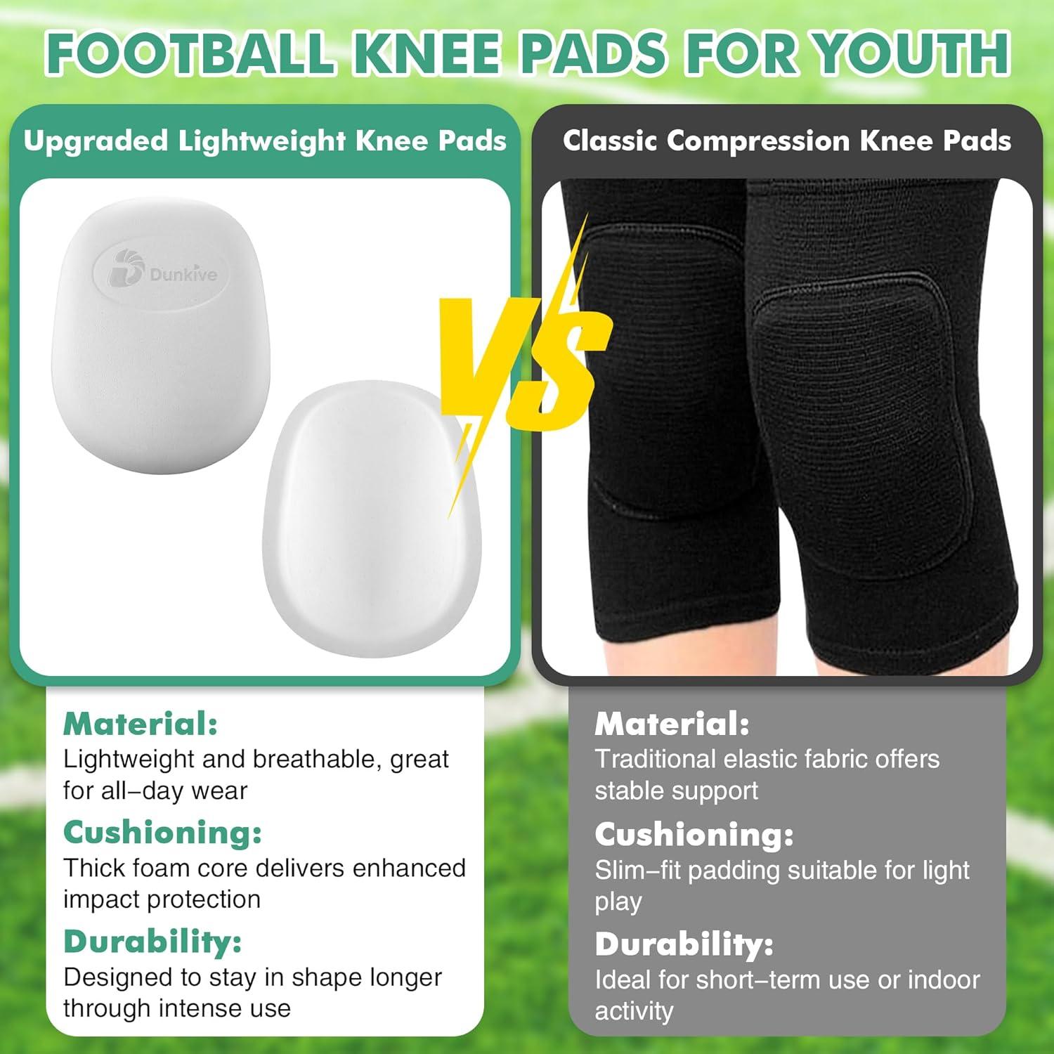 Rodilleras de Fútbol HooLing para Jóvenes - 4 Pcs Ultra Livianas