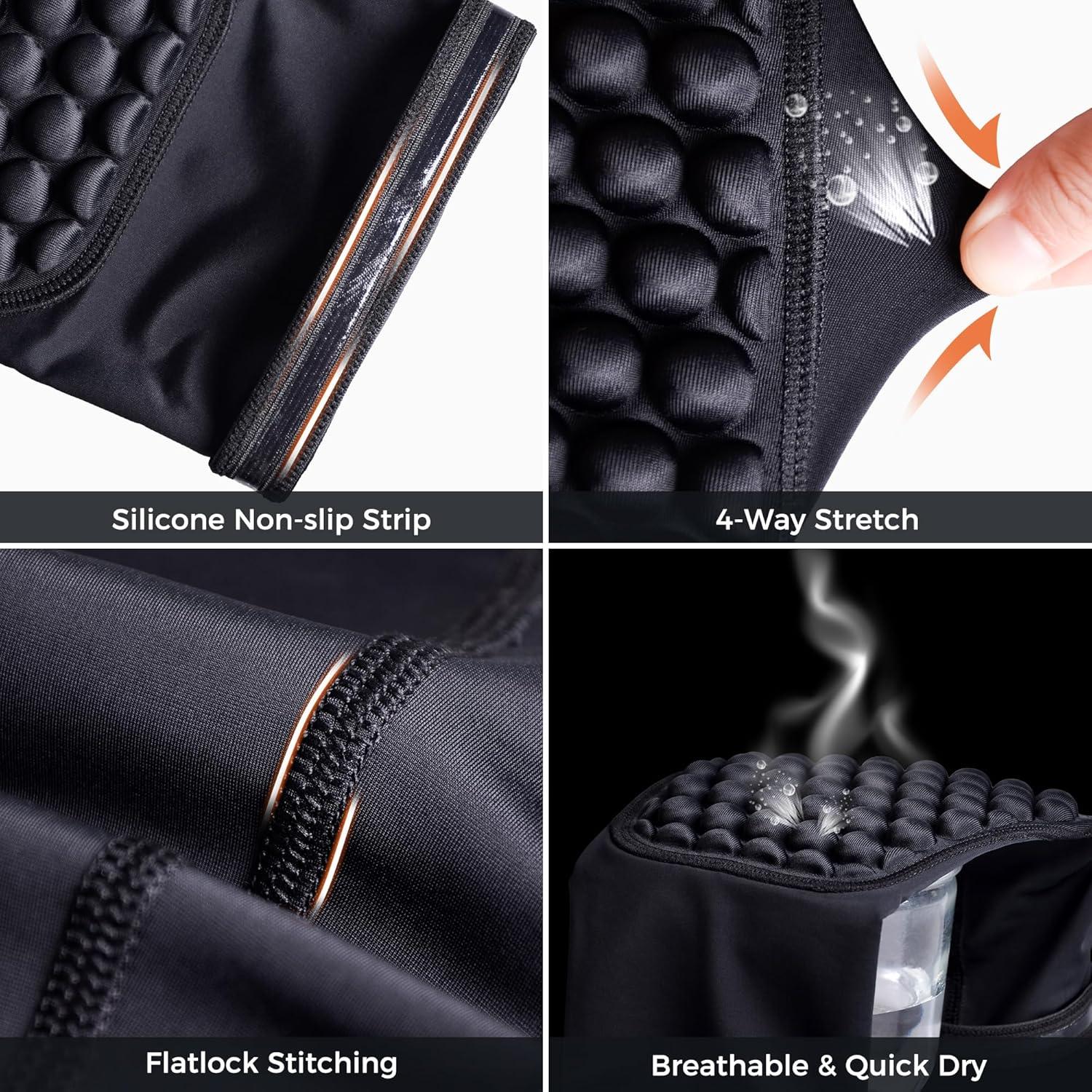 Rodilleras de Compresión COOLOMG para Niños y Adultos - Negras M