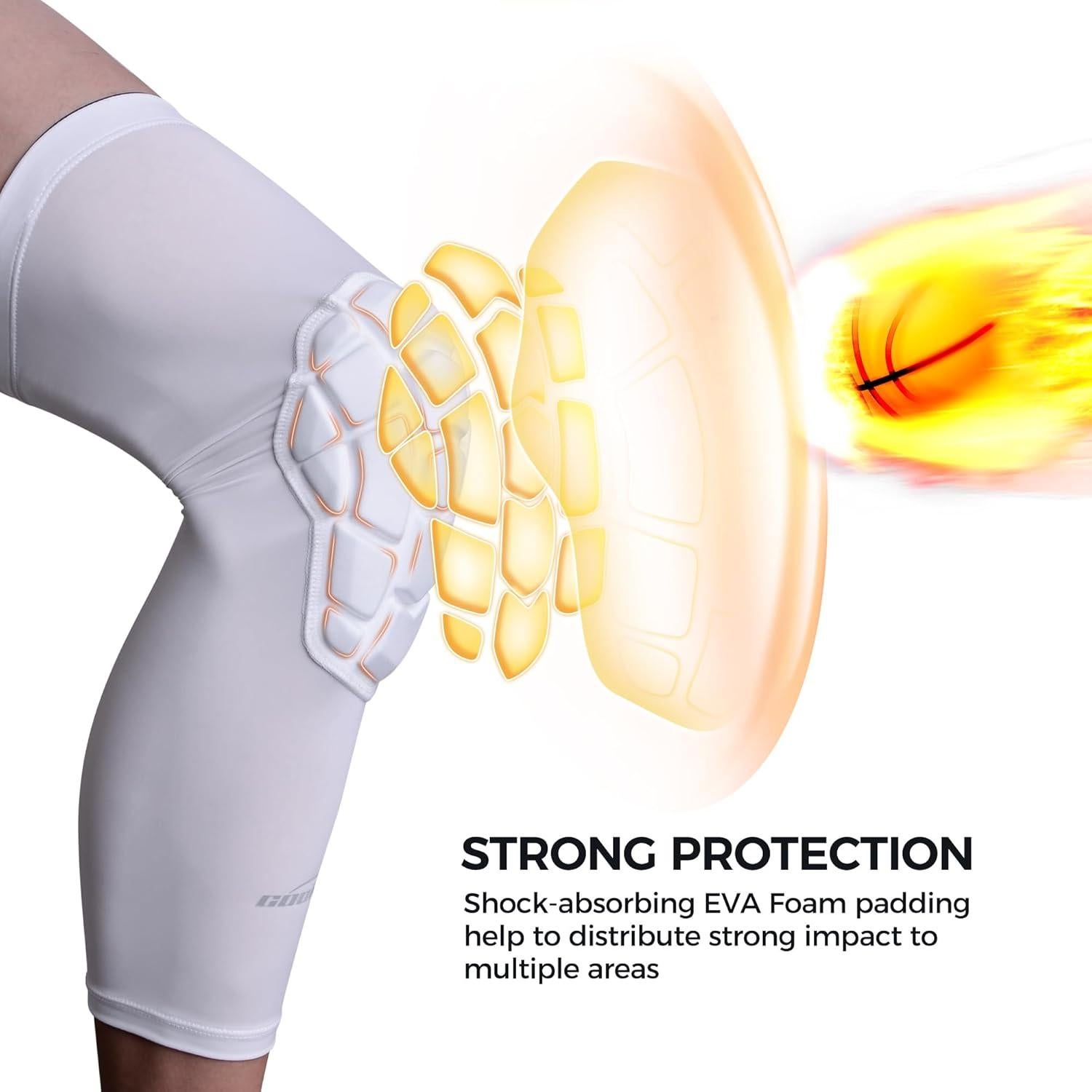 Rodilleras Compresivas COOLOMG para Baloncesto y Deportes - Negro M