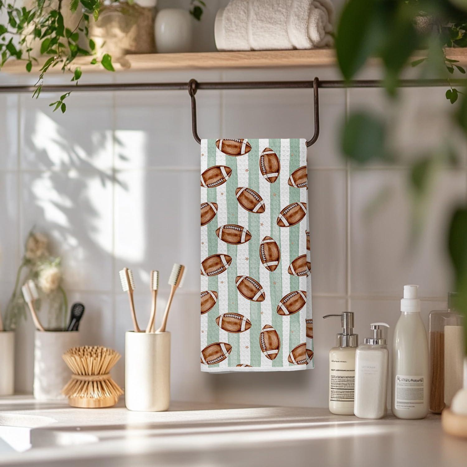 Toalla de Cocina de Fútbol EKGJW 40x60 cm Microfibra Verde