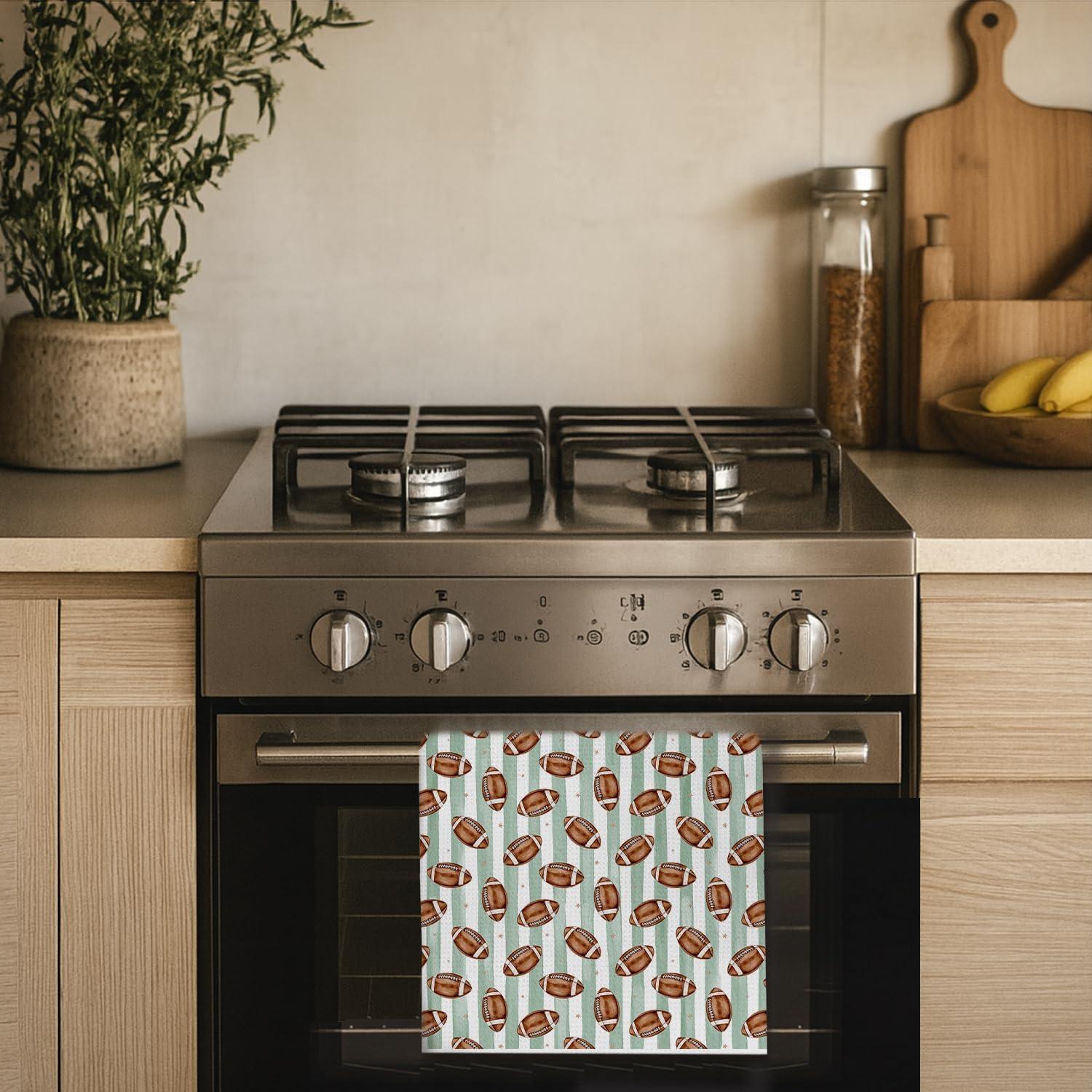 Toalla de Cocina de Fútbol EKGJW 40x60 cm Microfibra Verde