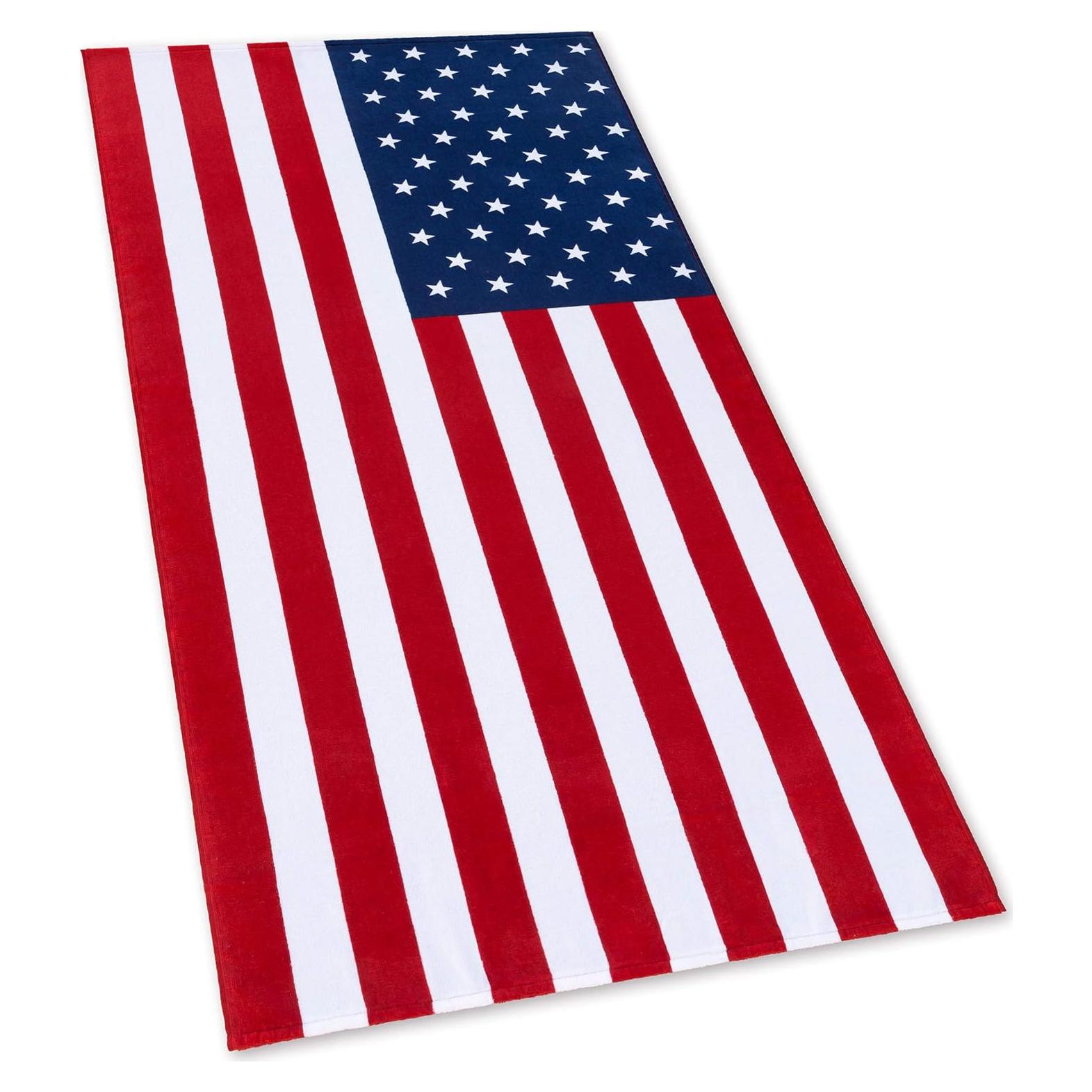 Toalla de Playa Softerry Bandera Americana 76 x 152 cm 100% Algodón