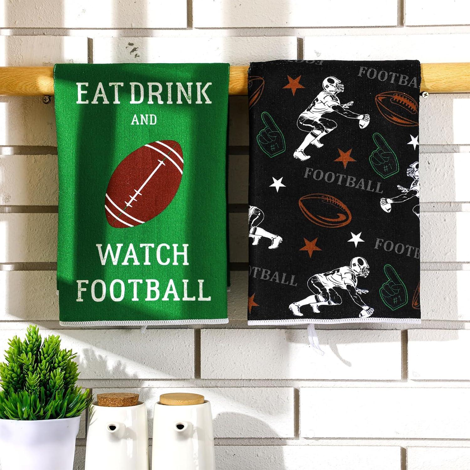 6 Toallas de Cocina Decorativas FuWeave Fútbol 40x60 cm