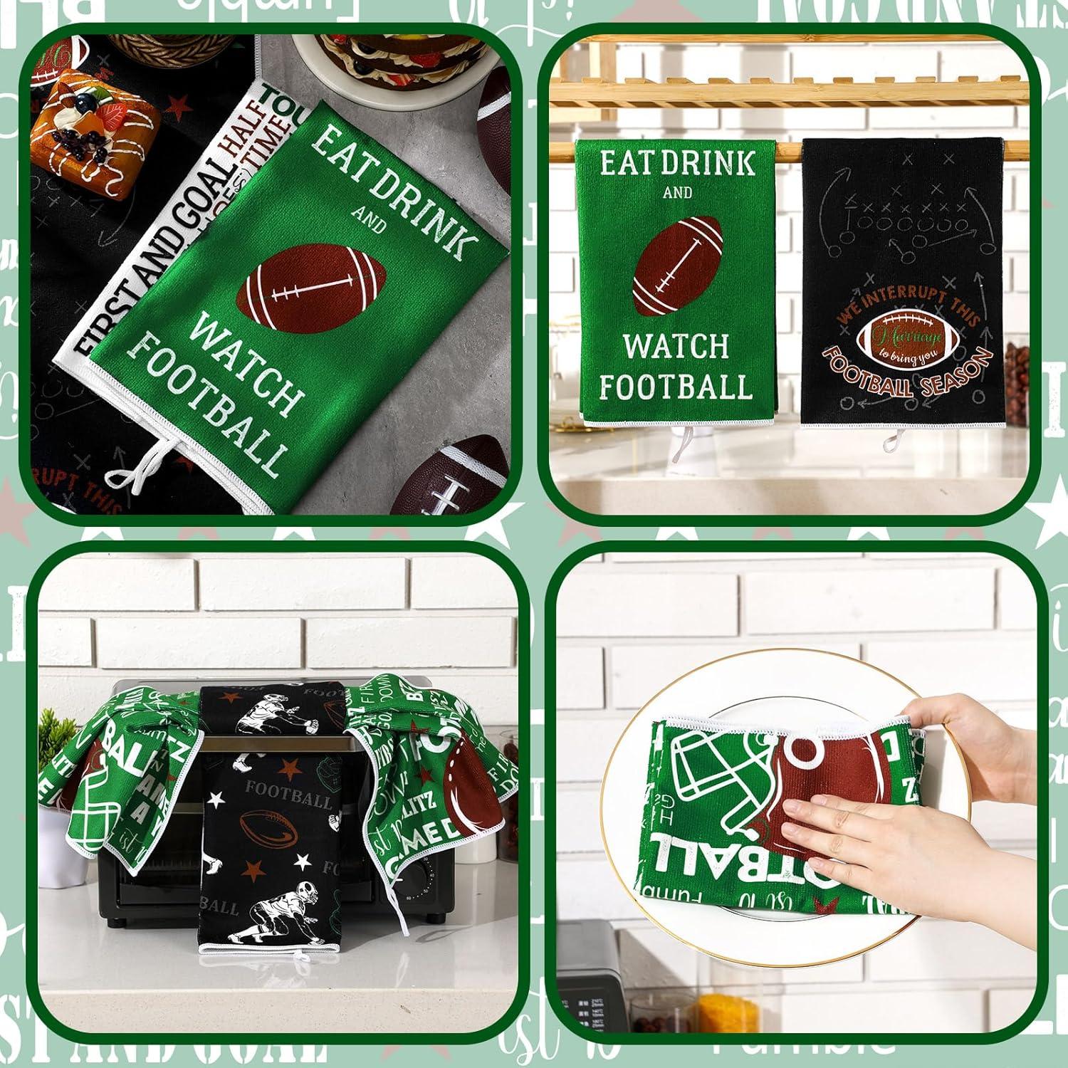 6 Toallas de Cocina Decorativas FuWeave Fútbol 40x60 cm