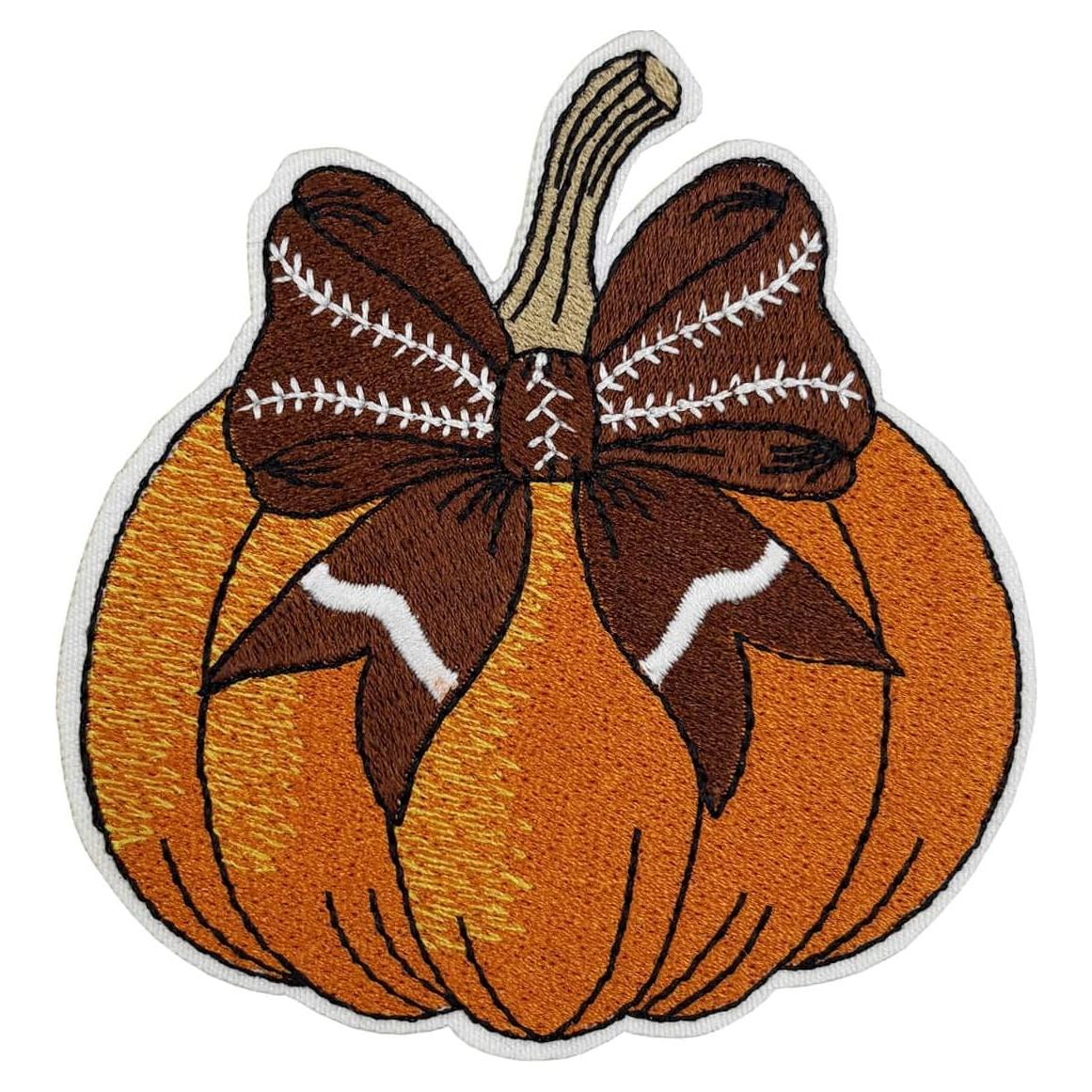Parche Bordado Termoadhesivo Calabaza Fútbol Cute-Patch 8.89 cm