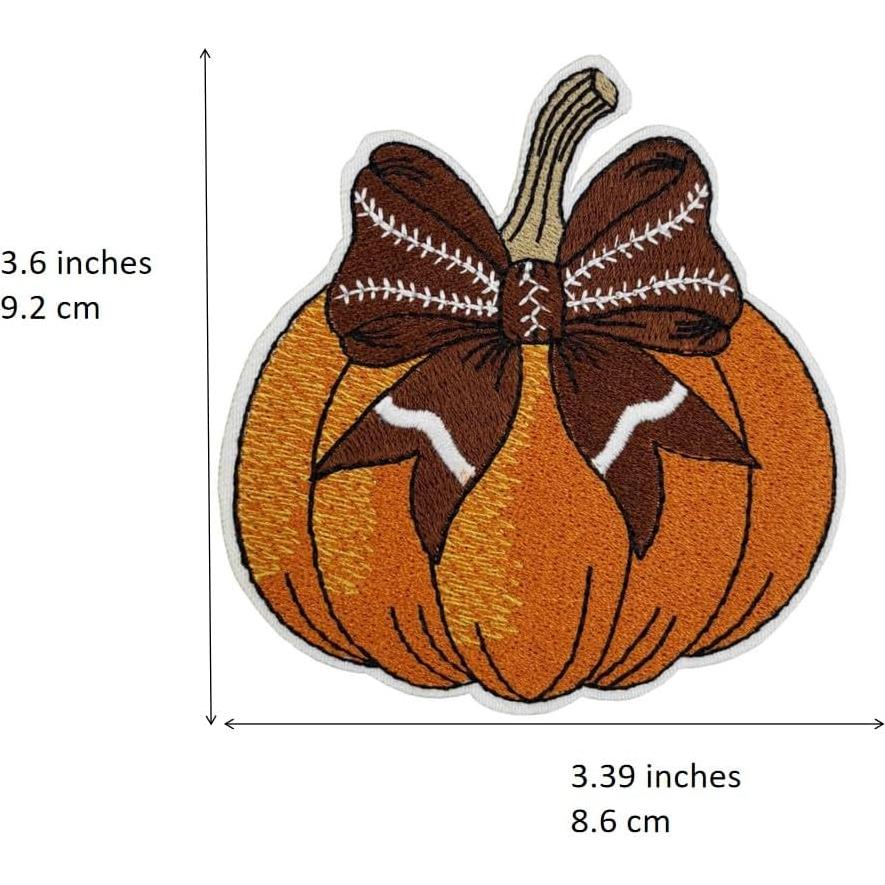 Parche Bordado Termoadhesivo Calabaza Fútbol Cute-Patch 8.89 cm