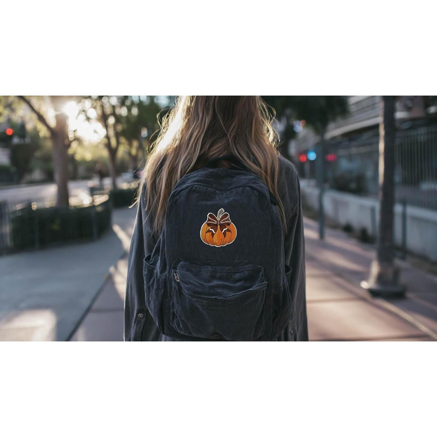 Parche Bordado Termoadhesivo Calabaza Fútbol Cute-Patch 8.89 cm