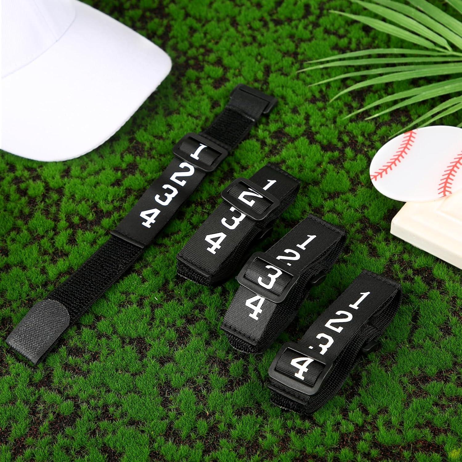 4 Pulseras de Árbitro de Fútbol XIHIRCD - Indicadores Negros